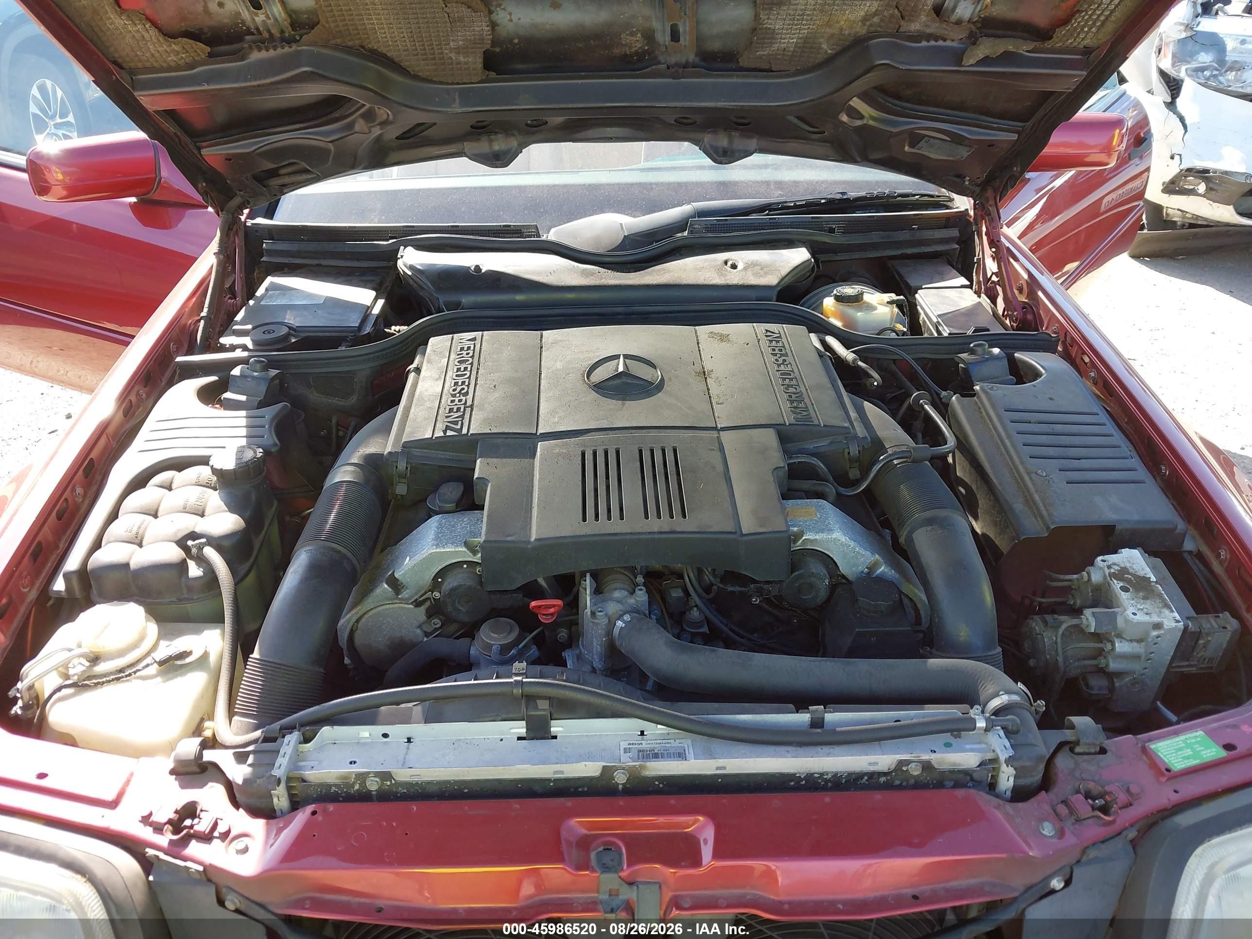 1997 Mercedes-benz Sl 500   Burgundy vin: WDBFA67F6VF154803