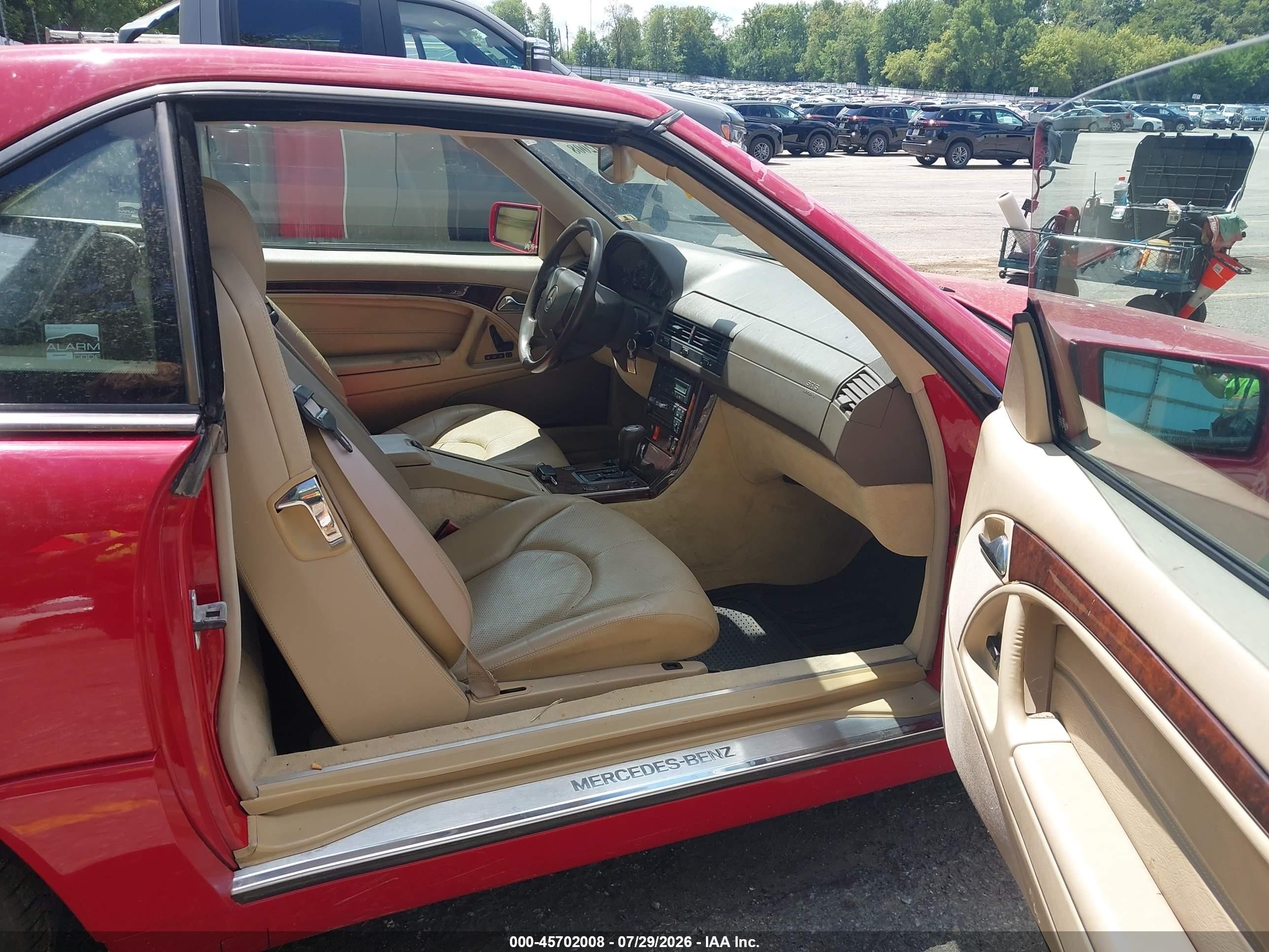 1997 Mercedes-benz Sl 500   Red vin: WDBFA67F7VF141395