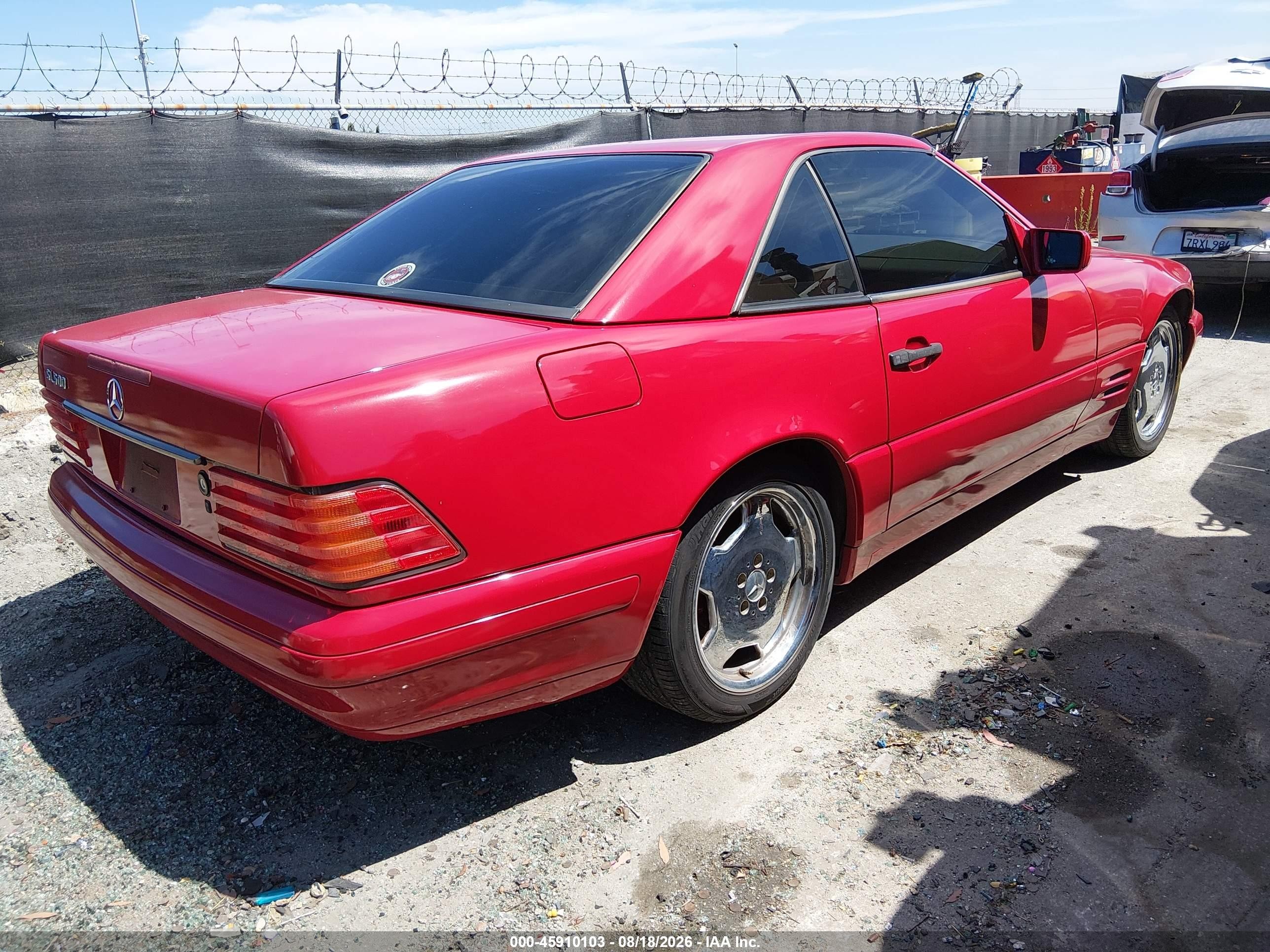 1997 Mercedes-benz Sl 500   Красный vin: WDBFA67F7VF147164