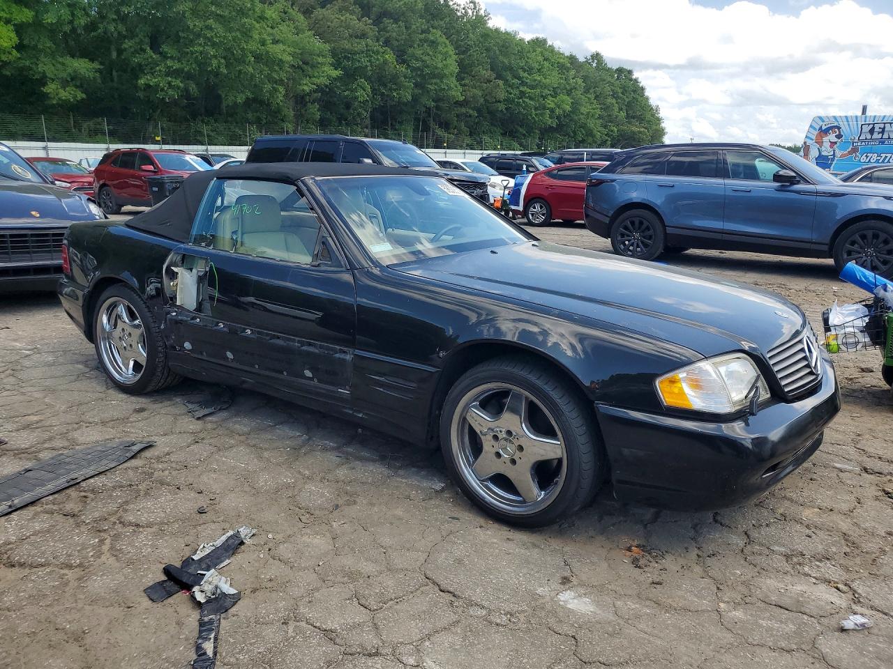 2001 Mercedes-benz Sl 500 Black vin: WDBFA68F01F200702