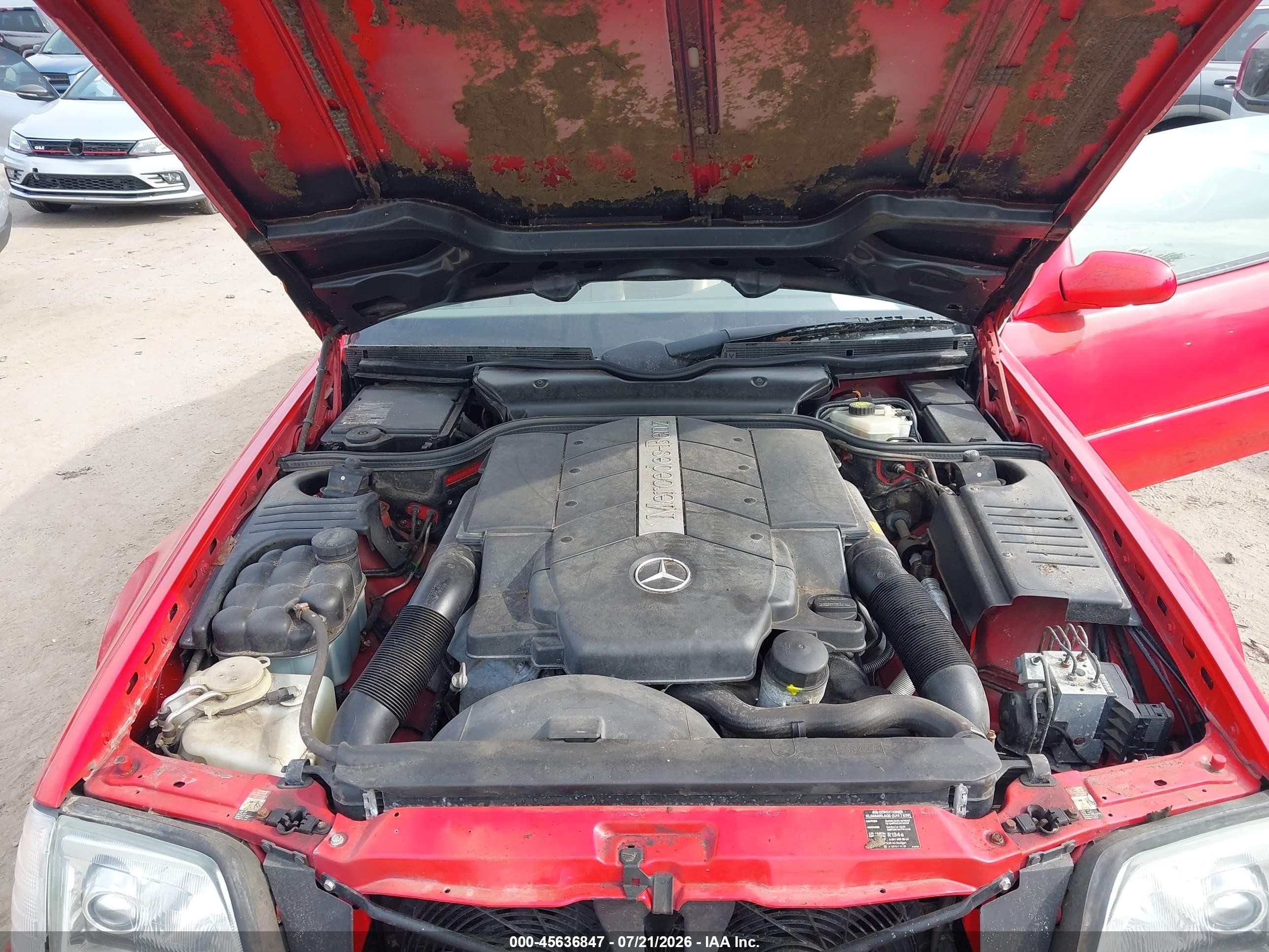 2002 Mercedes-benz Sl 500   Red vin: WDBFA68F02F204895