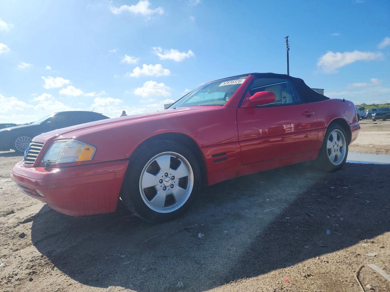 1999 Mercedes-benz Sl 500 Red vin: WDBFA68F1XF173809