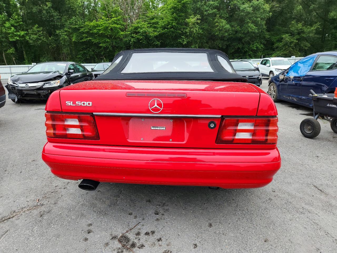 1999 Mercedes-benz Sl 500 Красный vin: WDBFA68F4XF173769