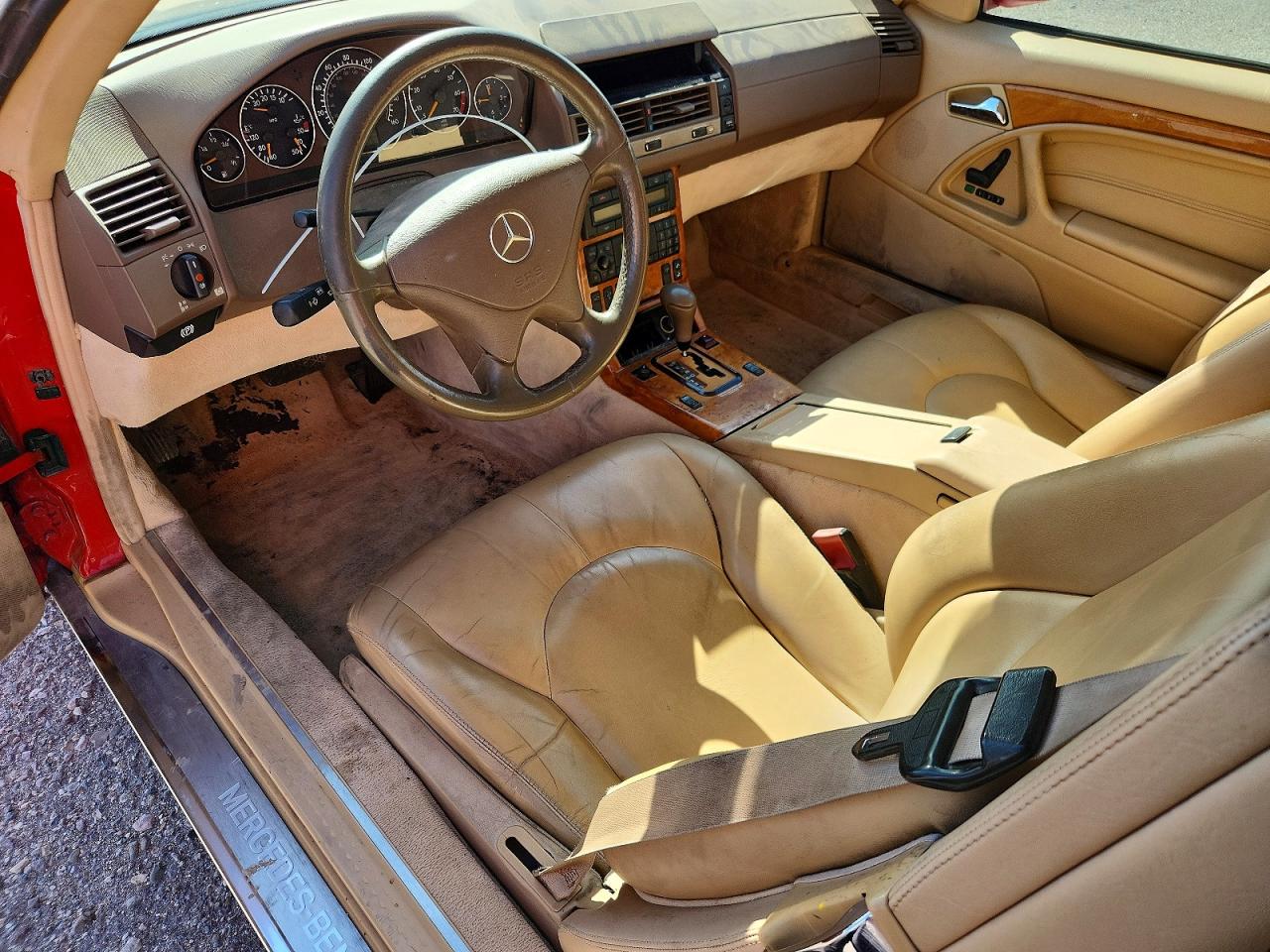 1999 Mercedes-benz Sl 500 Red vin: WDBFA68F4XF185257