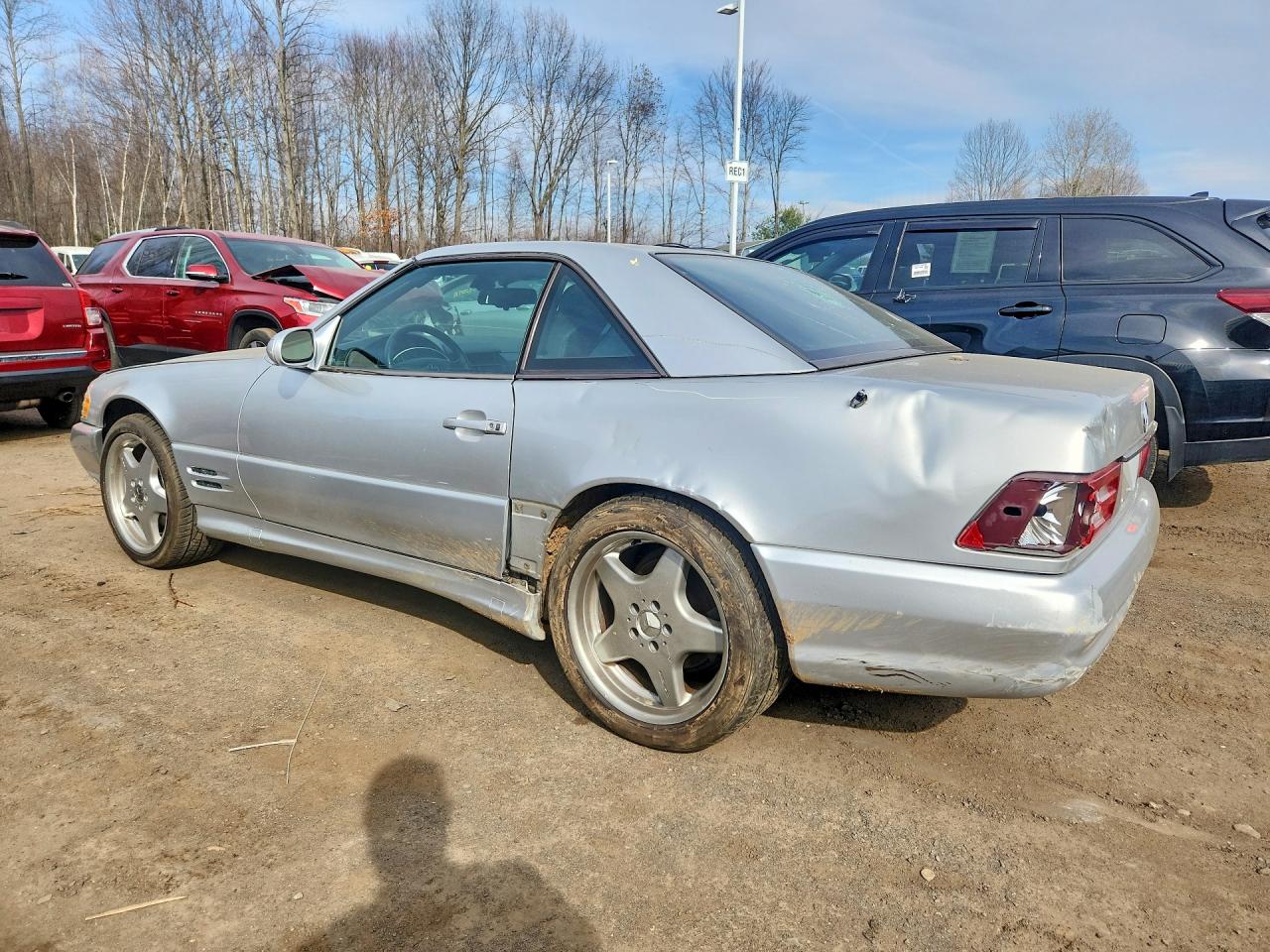 2001 Mercedes-benz Sl 500 Silver vin: WDBFA68F51F196128