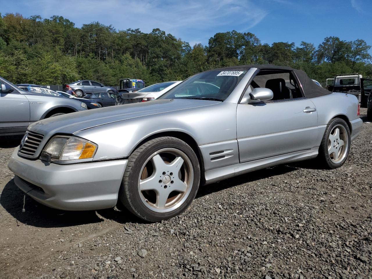 2001 Mercedes-benz Sl 500 Silver vin: WDBFA68F51F197022