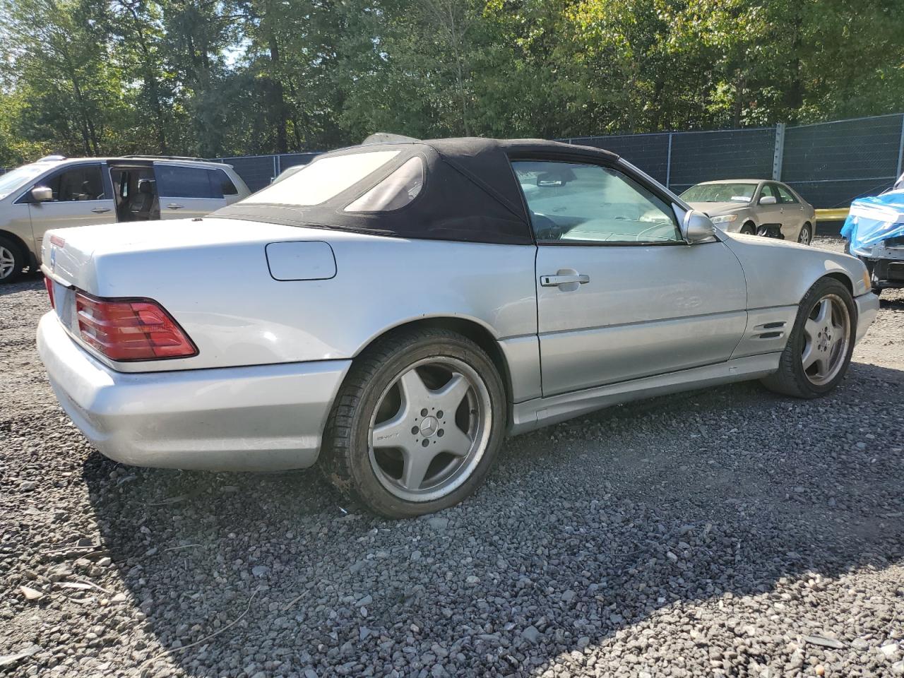 2001 Mercedes-benz Sl 500 Silver vin: WDBFA68F51F197022