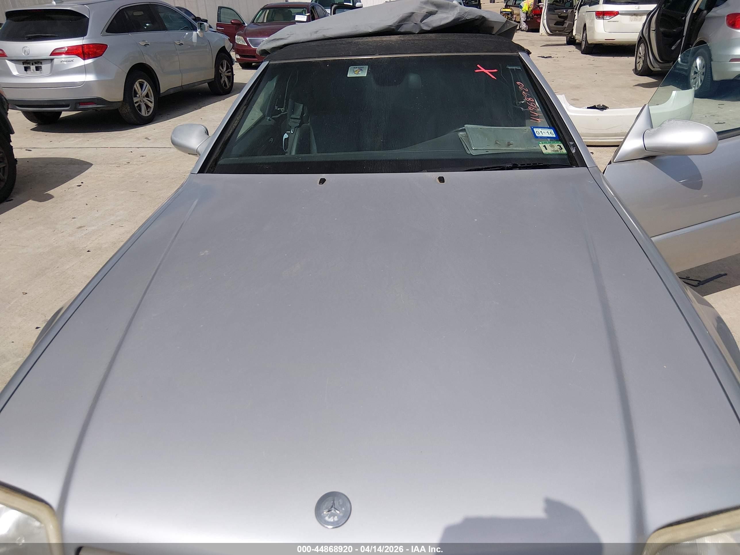 2001 Mercedes-benz Sl 500   Silver vin: WDBFA68F51F198543