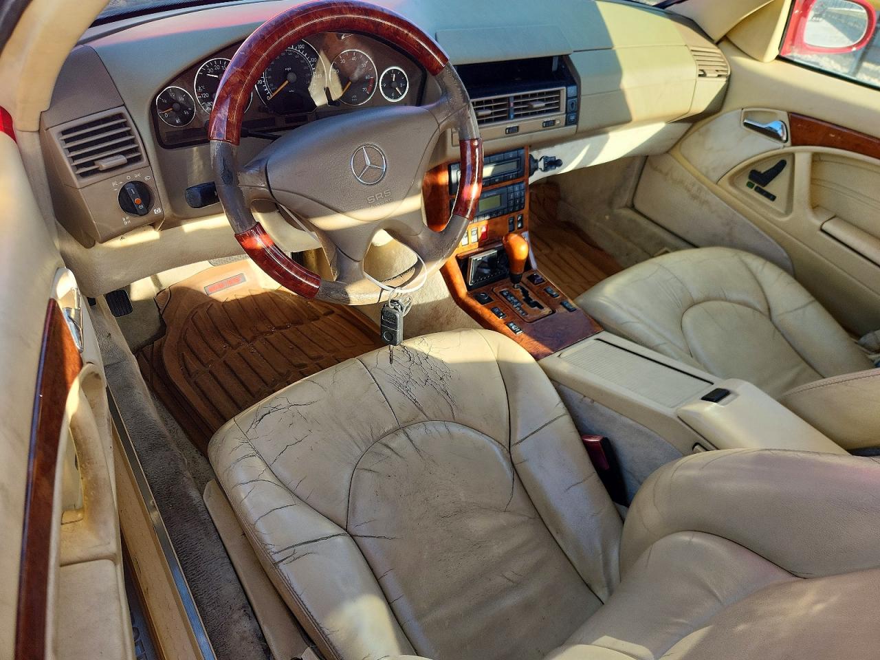 1999 Mercedes-benz Sl 500 Red vin: WDBFA68F5XF180777