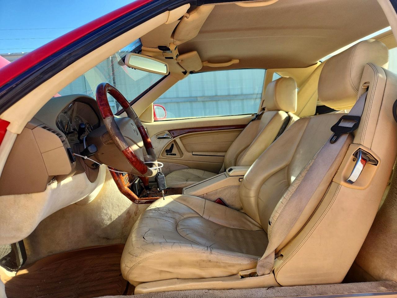 1999 Mercedes-benz Sl 500 Red vin: WDBFA68F5XF180777