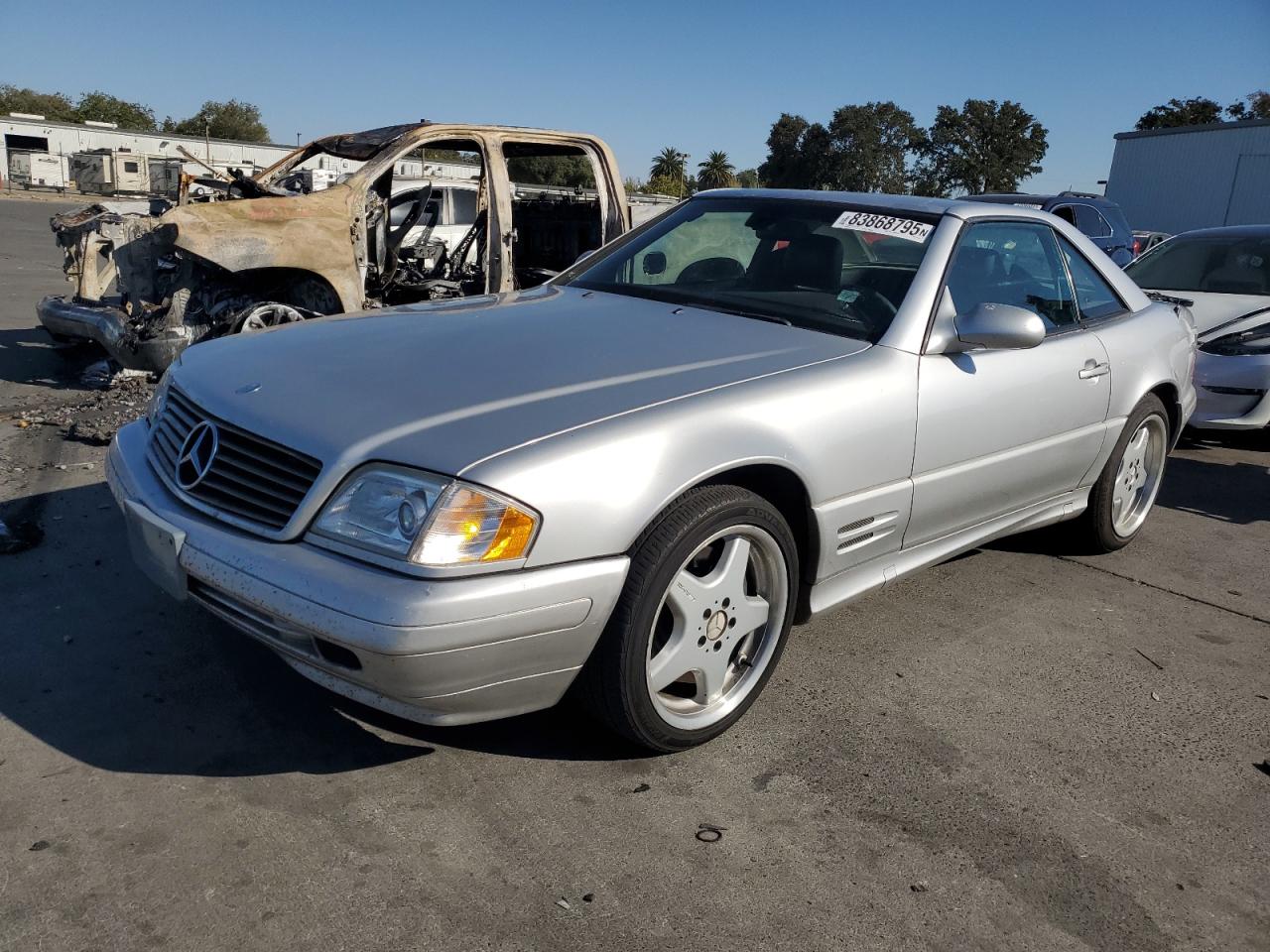 2001 Mercedes-benz Sl 500 Silver vin: WDBFA68F81F197192