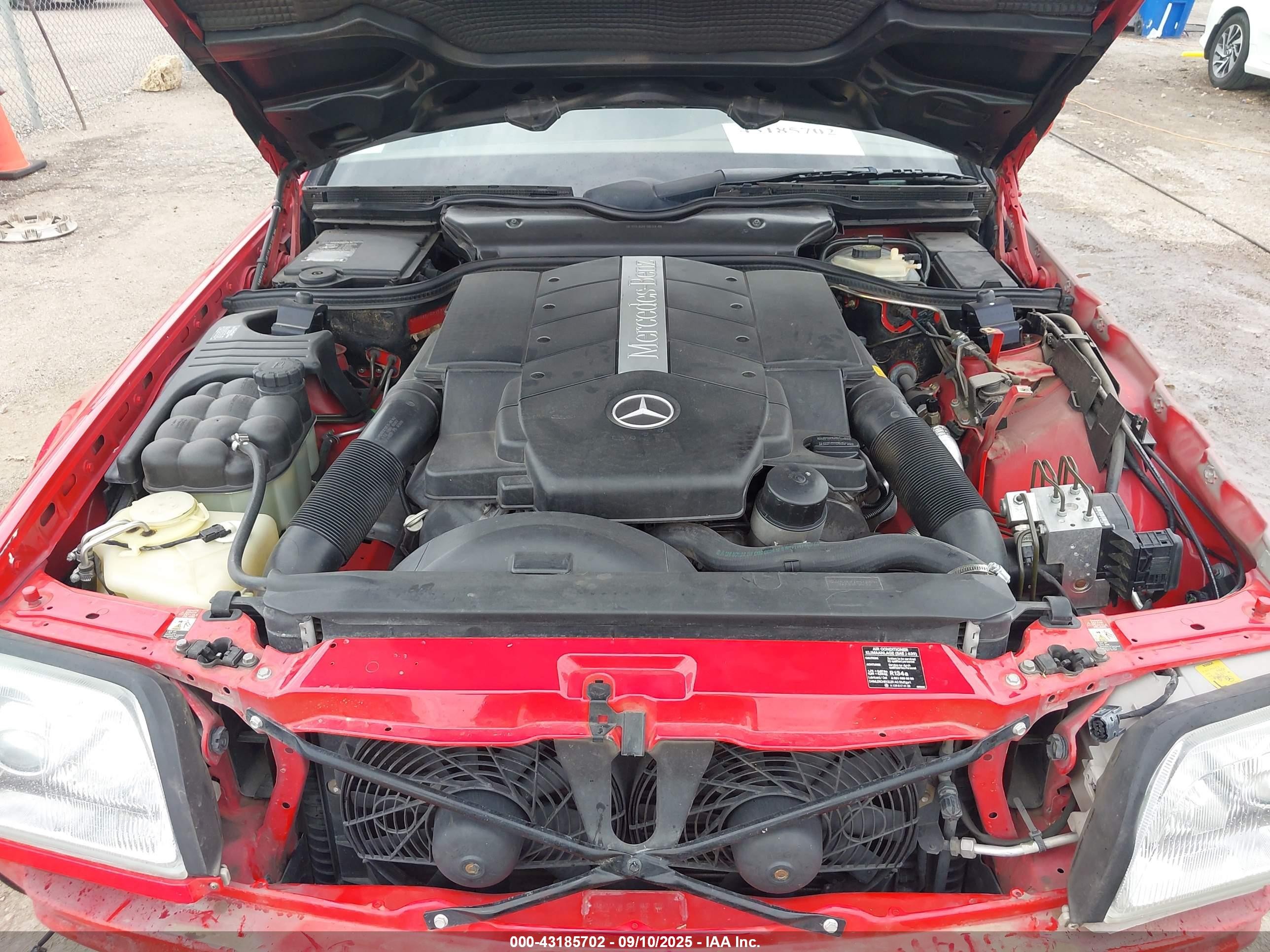 2000 Mercedes-benz Sl 500   Red vin: WDBFA68F8YF188020