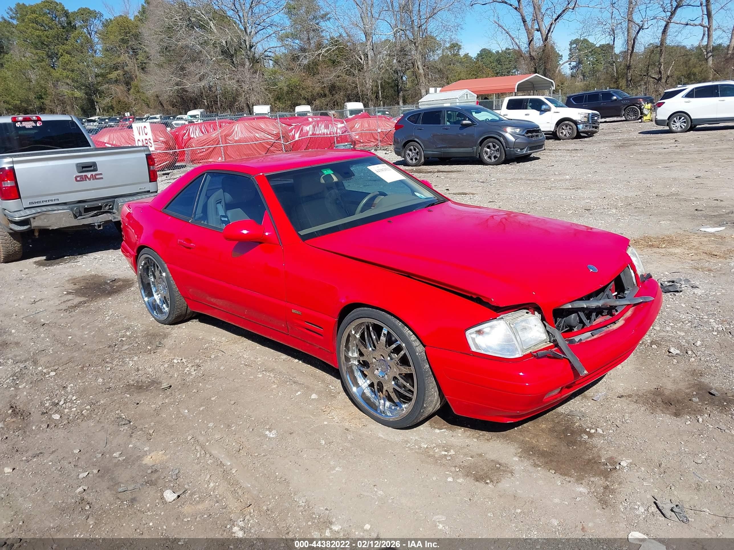 2000 Mercedes-benz Sl 500   Red vin: WDBFA68F8YF192388