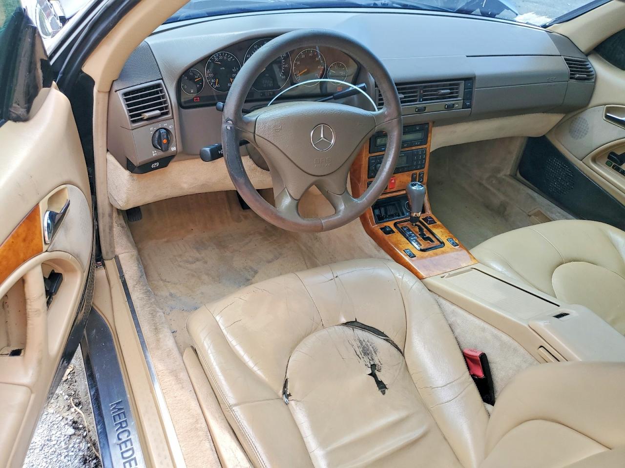 2000 Mercedes-benz Sl 500 Black vin: WDBFA68F9YF193565
