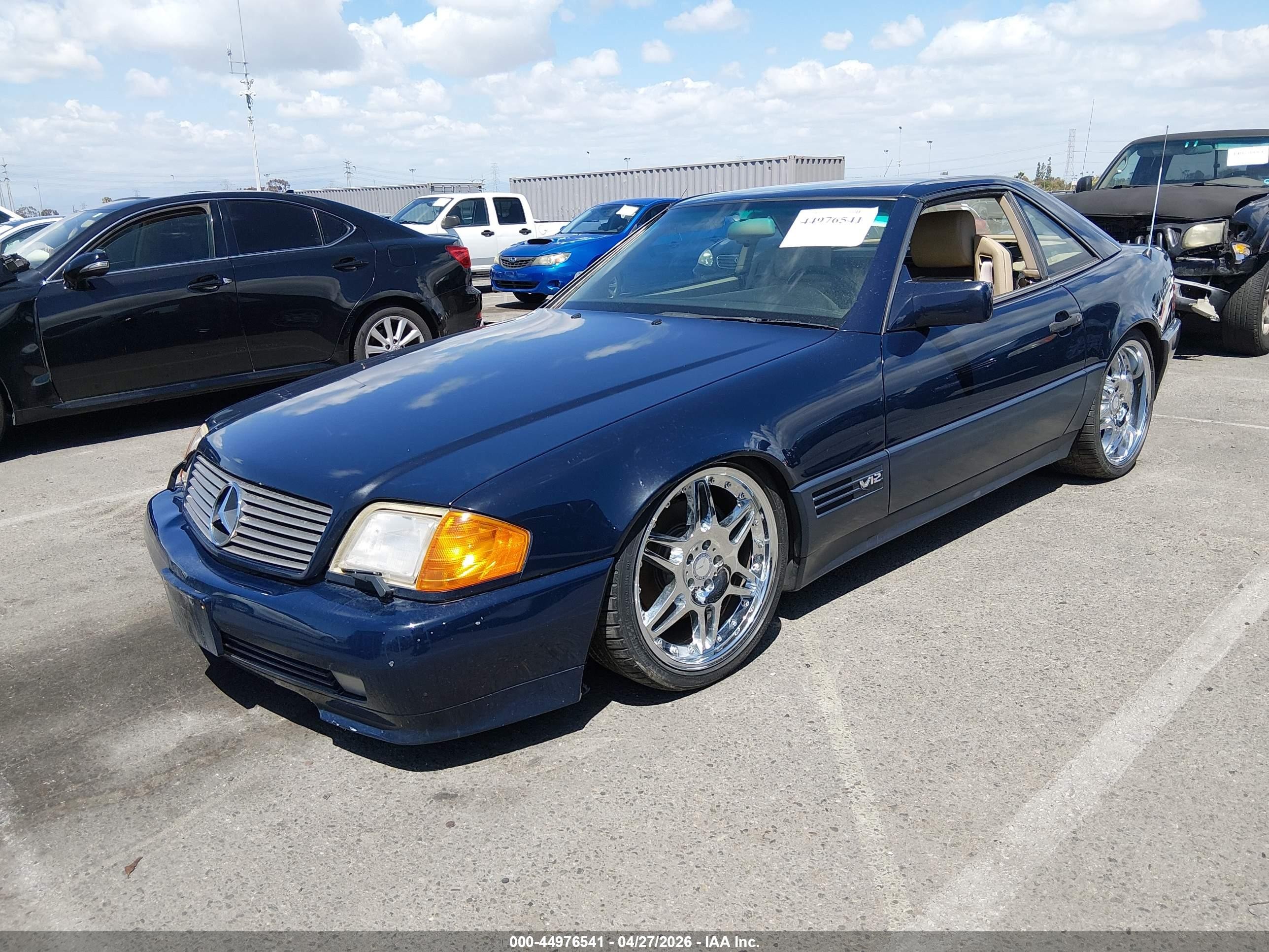 1994 Mercedes-benz Sl 600 Blue vin: WDBFA76E1RF100801