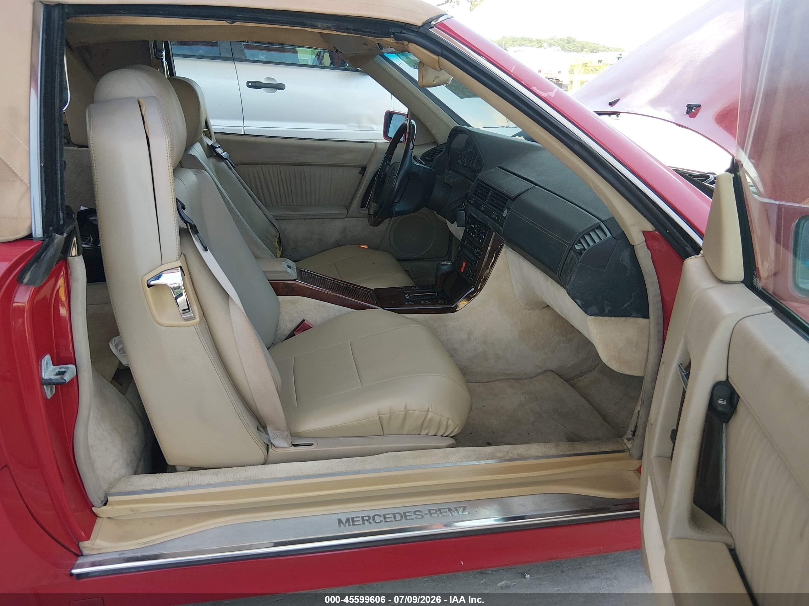 1995 Mercedes-benz Sl 600 Red vin: WDBFA76E5SF119177