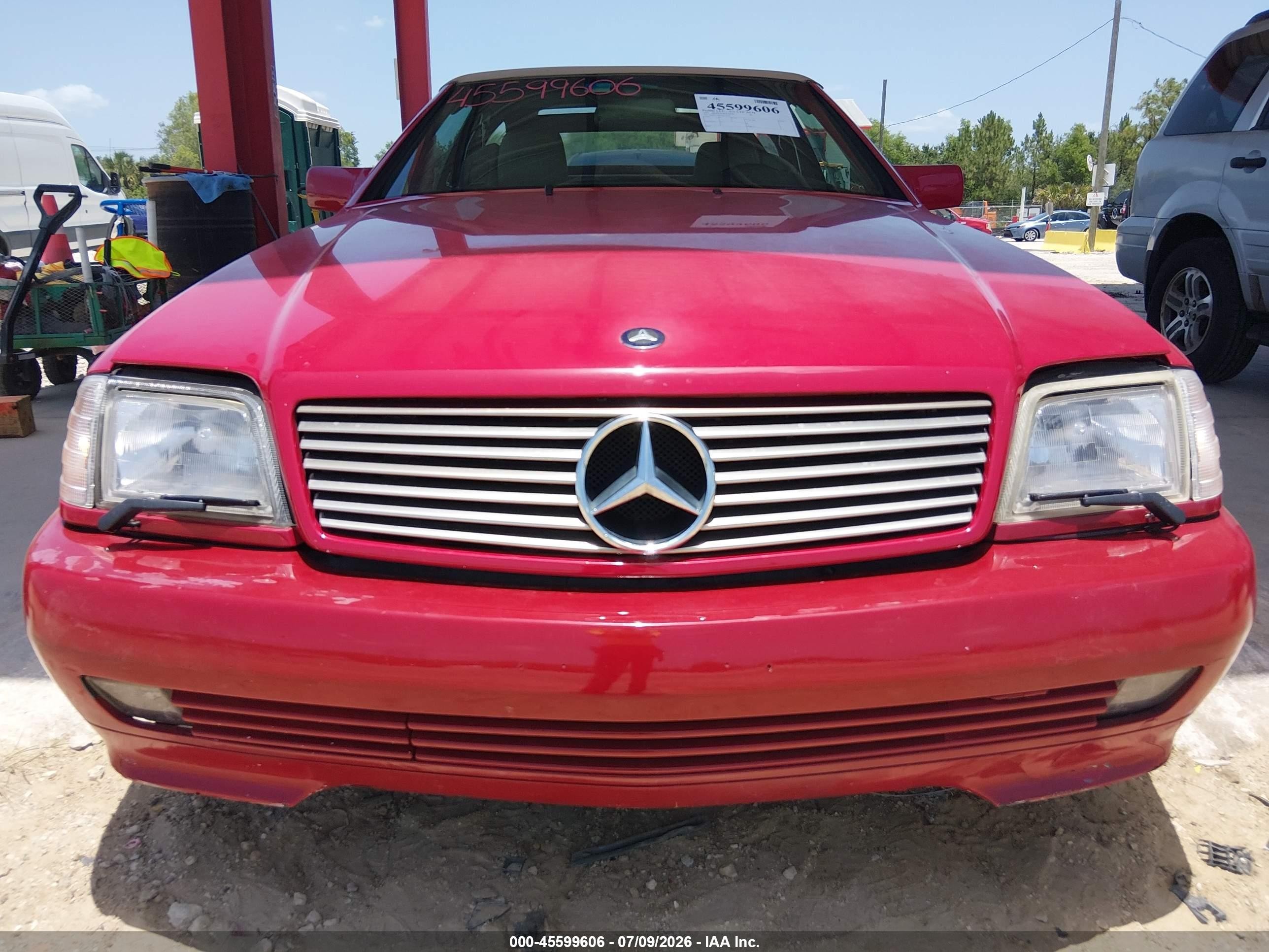 1995 Mercedes-benz Sl 600 Red vin: WDBFA76E5SF119177