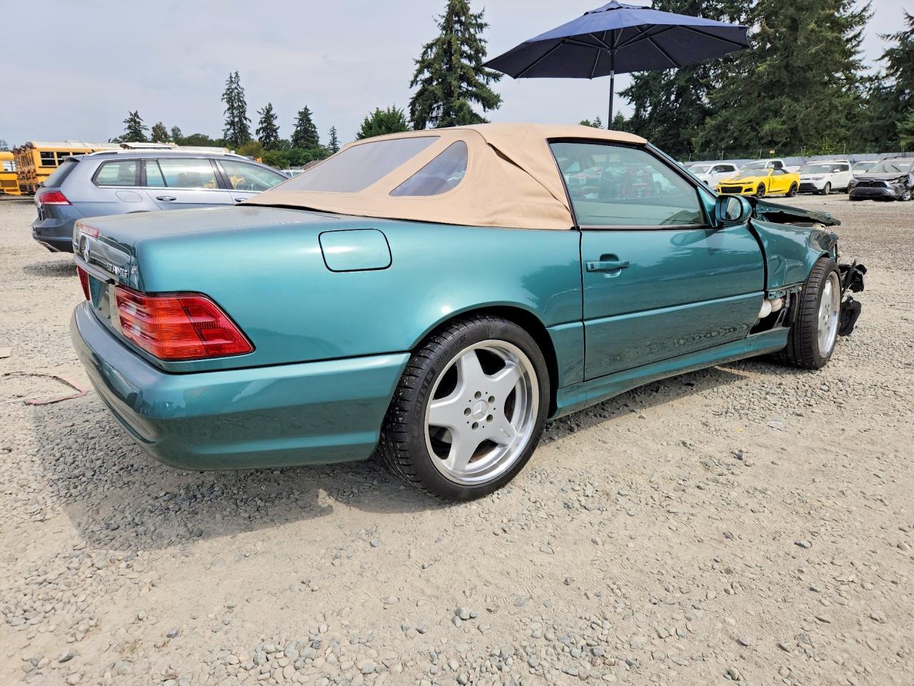 1999 Mercedes-benz Sl 600 Turquoise vin: WDBFA76F2XF173343