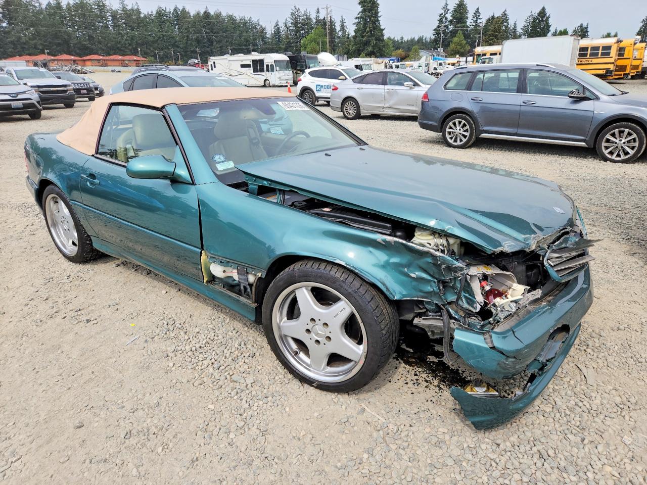 1999 Mercedes-benz Sl 600 Turquoise vin: WDBFA76F2XF173343
