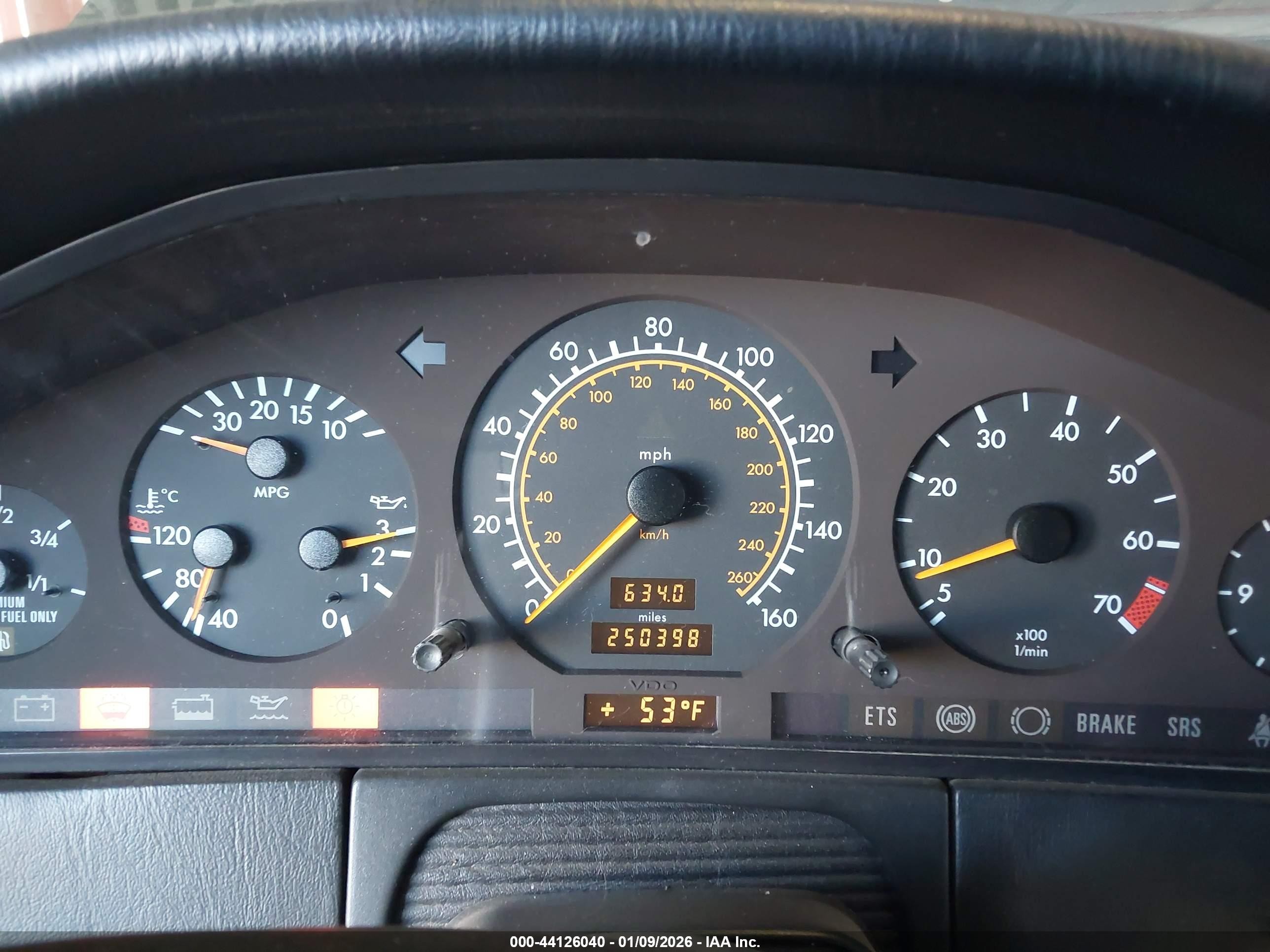 1995 Mercedes-benz S 320w Черный vin: WDBGA32E0SA219686
