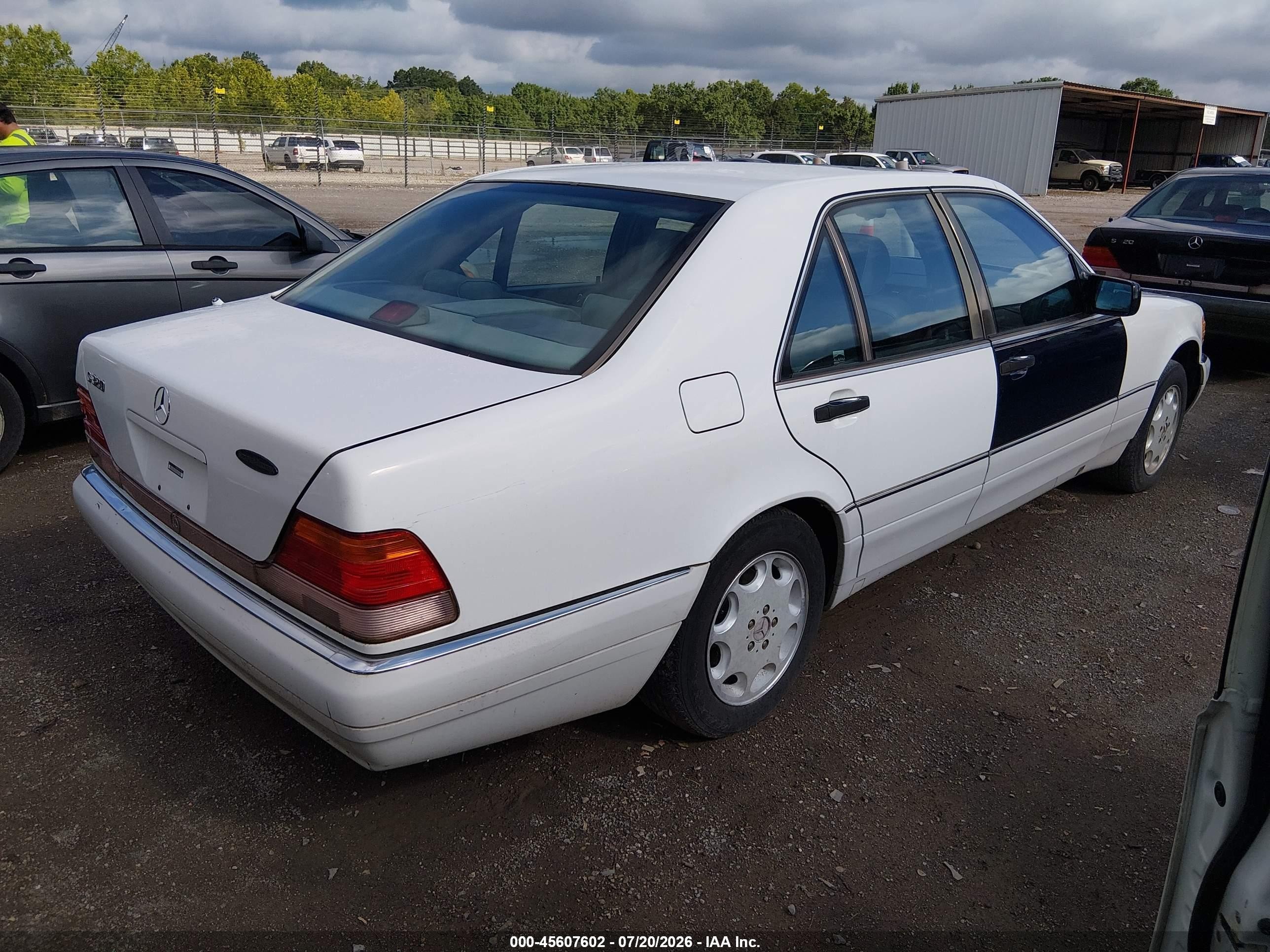 1996 Mercedes-benz S 320w White vin: WDBGA32E2TA289773