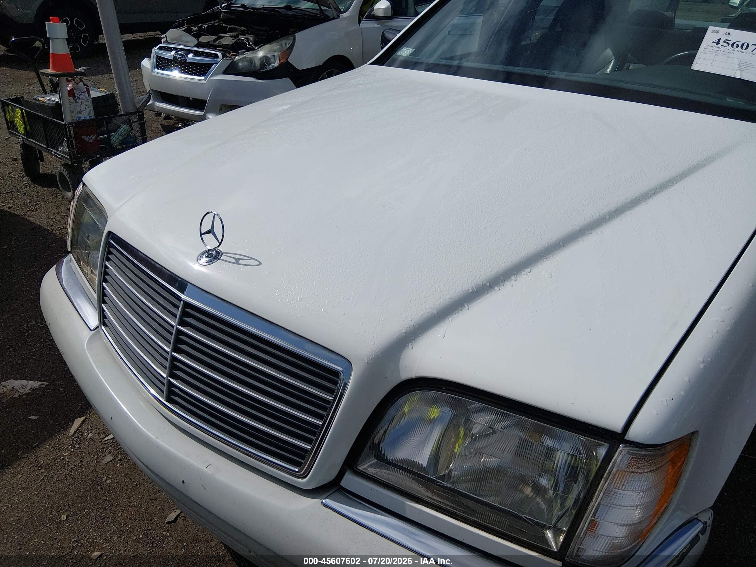 1996 Mercedes-benz S 320w White vin: WDBGA32E2TA289773