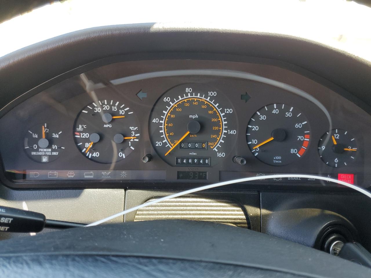 1993 Mercedes-benz 300 Se Black vin: WDBGA32E5PA103133