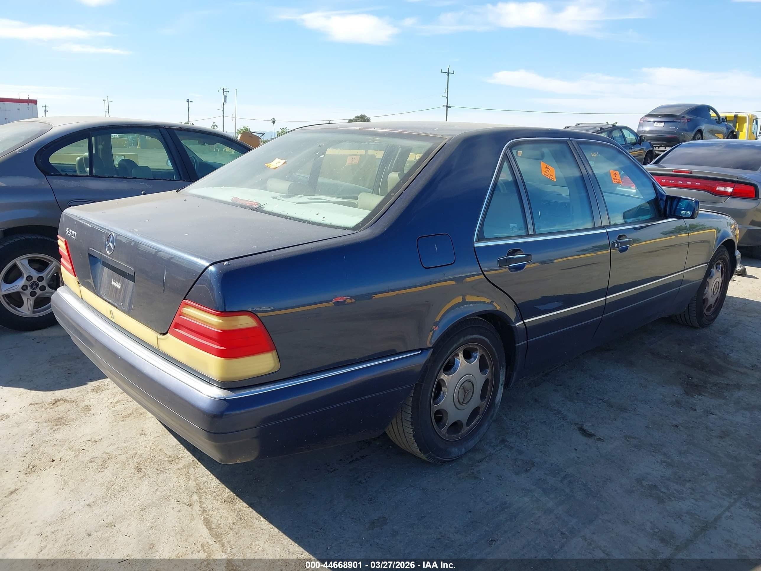 1995 Mercedes-benz S 320w Синий vin: WDBGA32E6SA239179