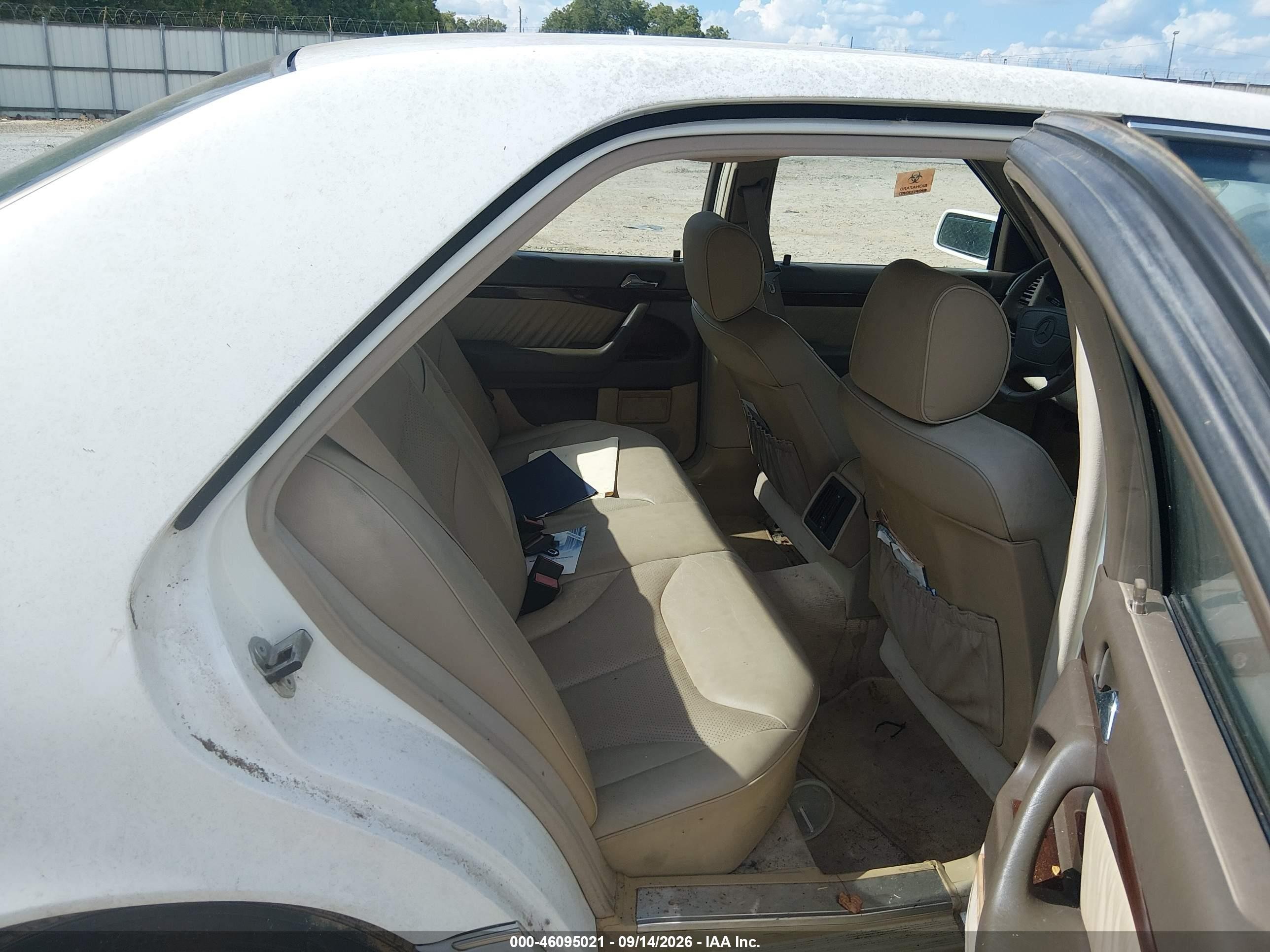 1995 Mercedes-benz S 320w White vin: WDBGA32E7SA234265