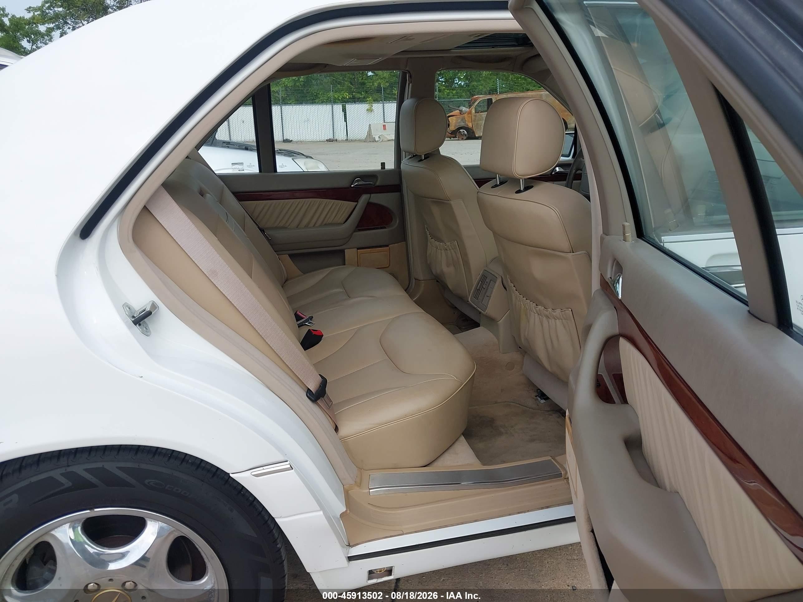 1999 Mercedes-benz S 320   White vin: WDBGA32G2XA410941