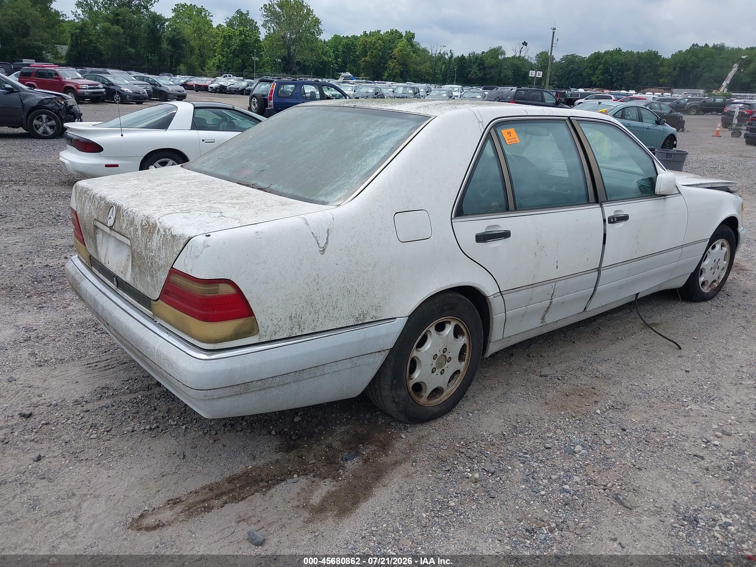 1995 Mercedes-benz S 320 White vin: WDBGA33E4SA216319