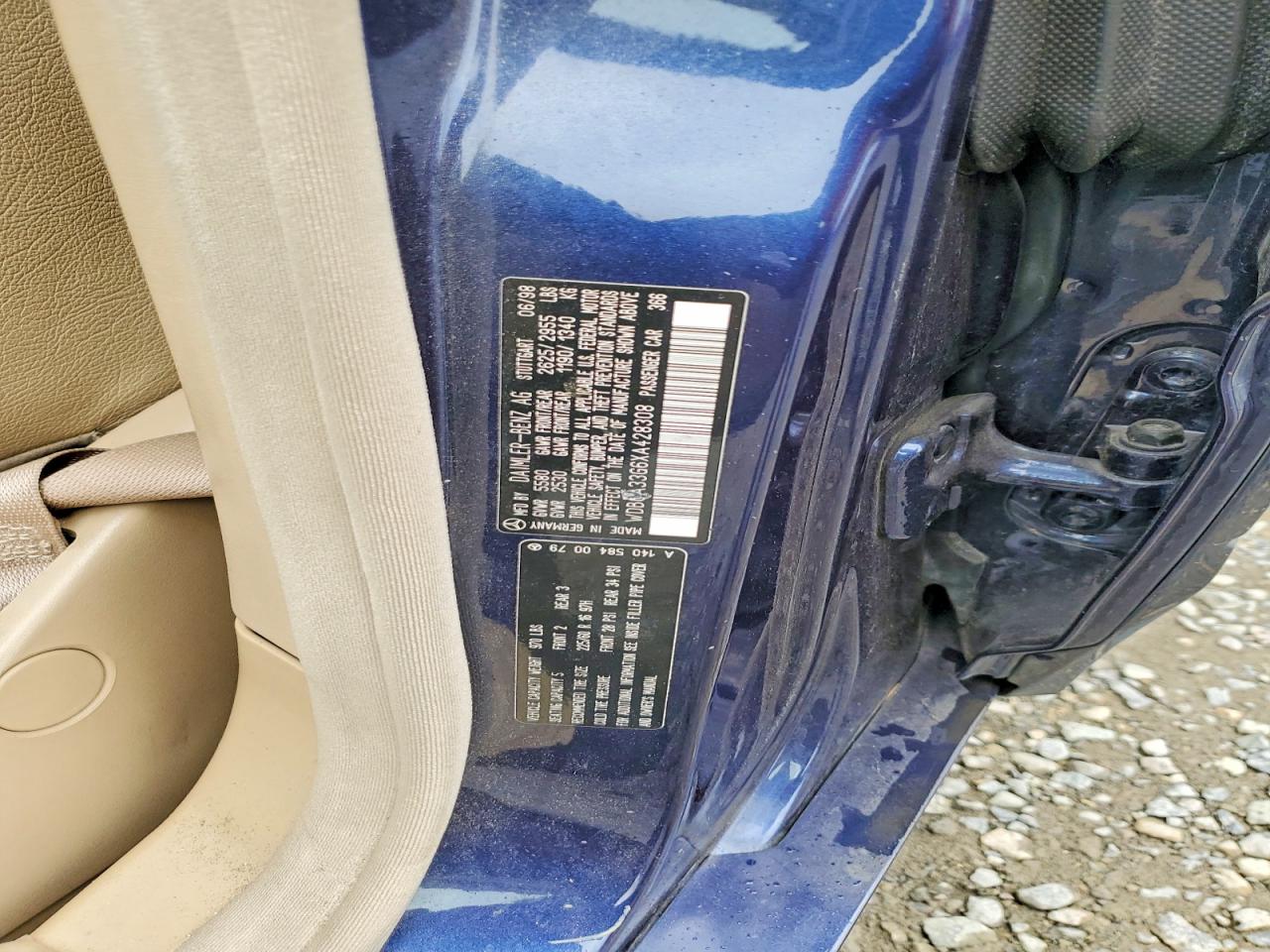 1999 Mercedes-benz S 320 Синий vin: WDBGA33G6XA428308