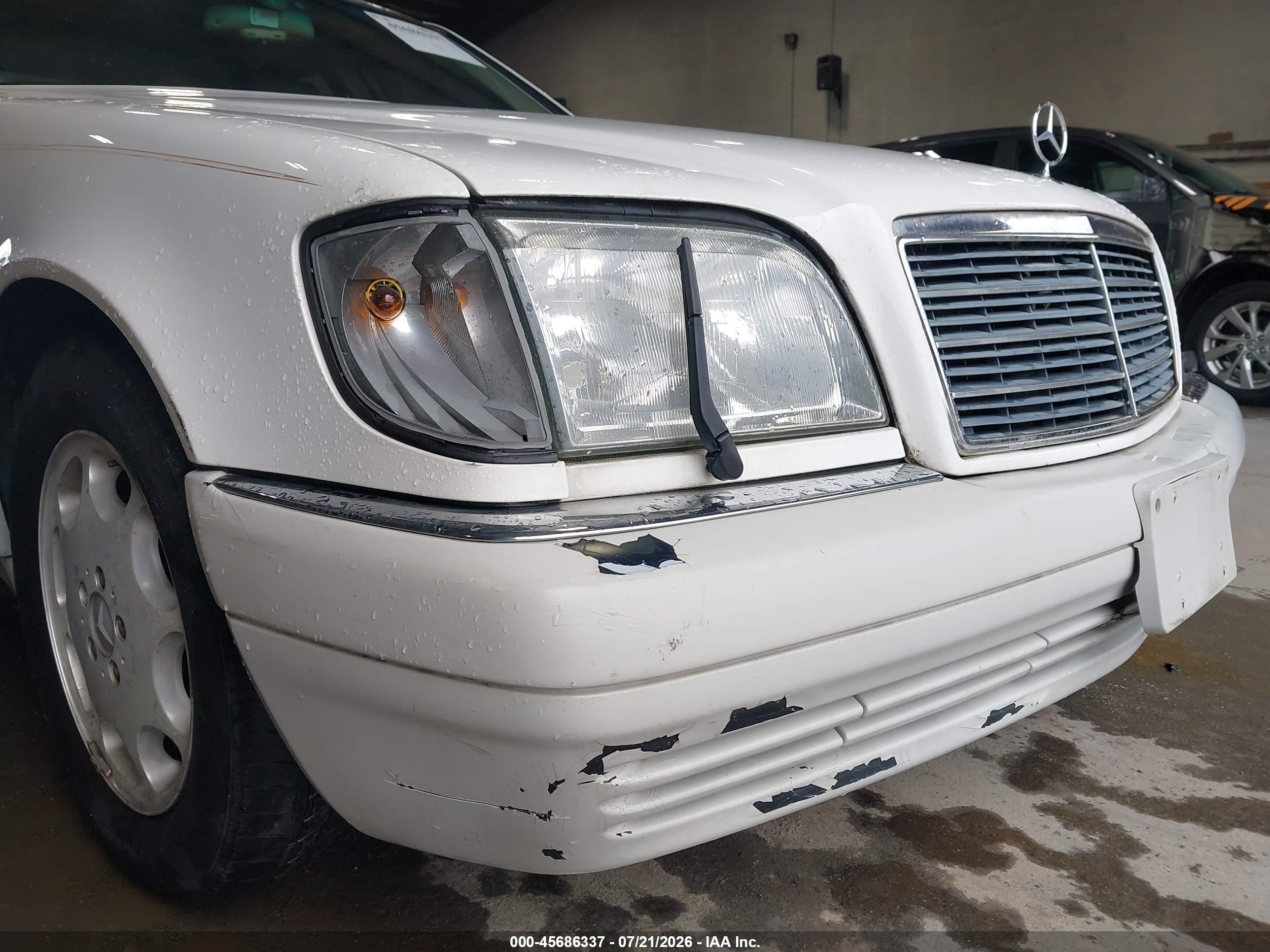 1996 Mercedes-benz S 420 White vin: WDBGA43E2TA319259