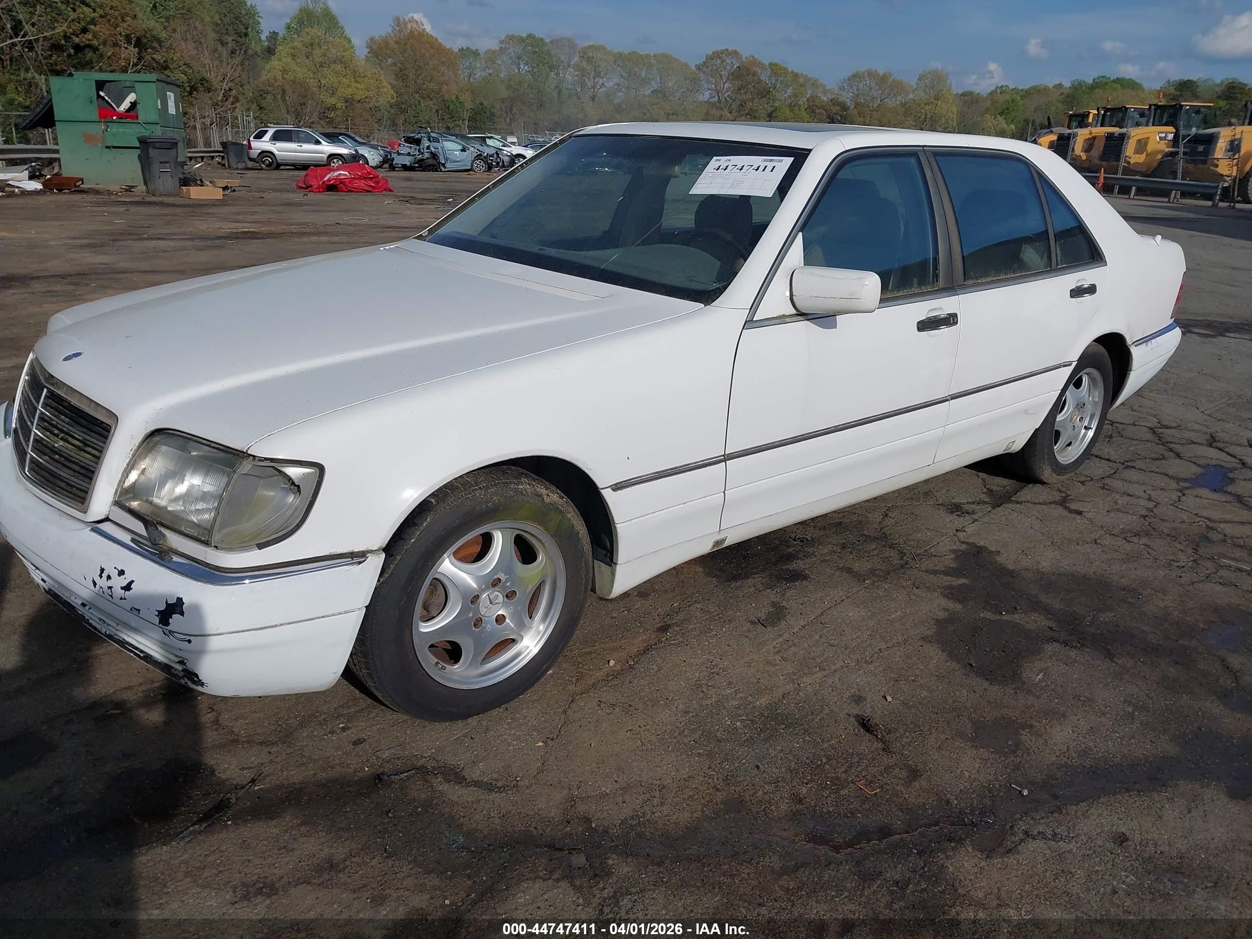1997 Mercedes-benz S 420   White vin: WDBGA43E3VA328121