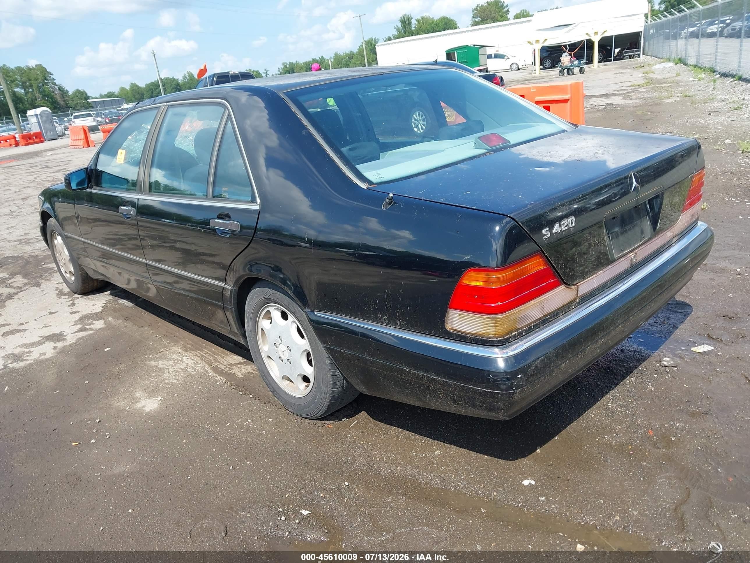 1996 Mercedes-benz S 420 Black vin: WDBGA43E7TA314672