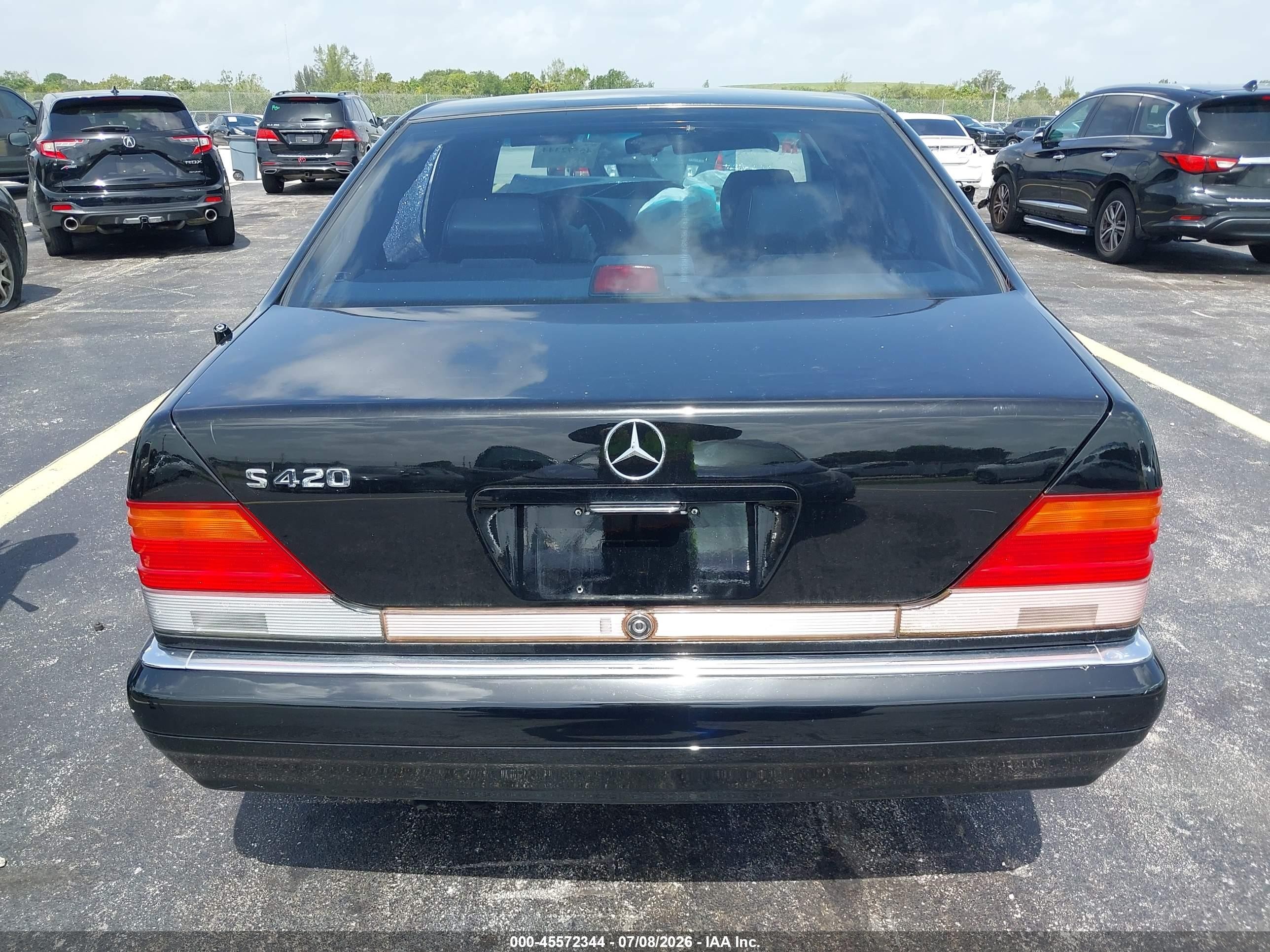 1996 Mercedes-benz S 420 Black vin: WDBGA43E9TA288947