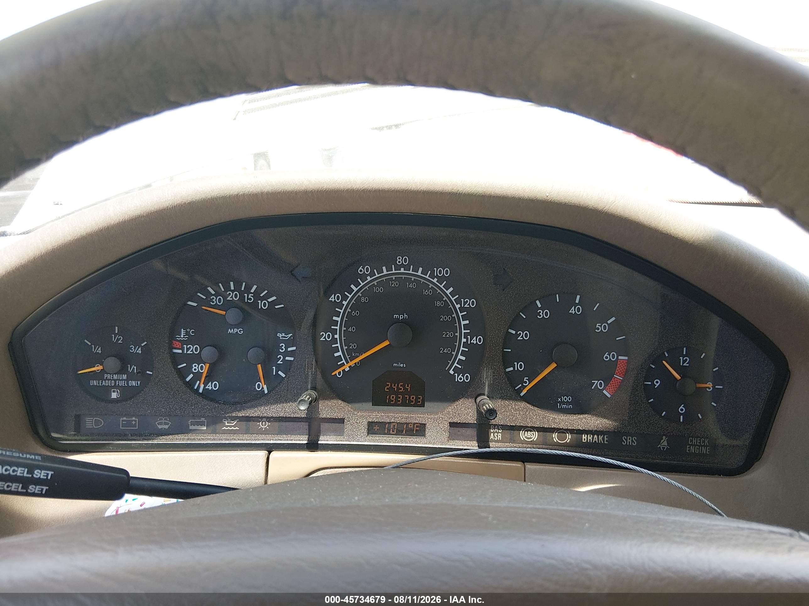 1998 Mercedes-benz S 420   Gray vin: WDBGA43G3WA398379