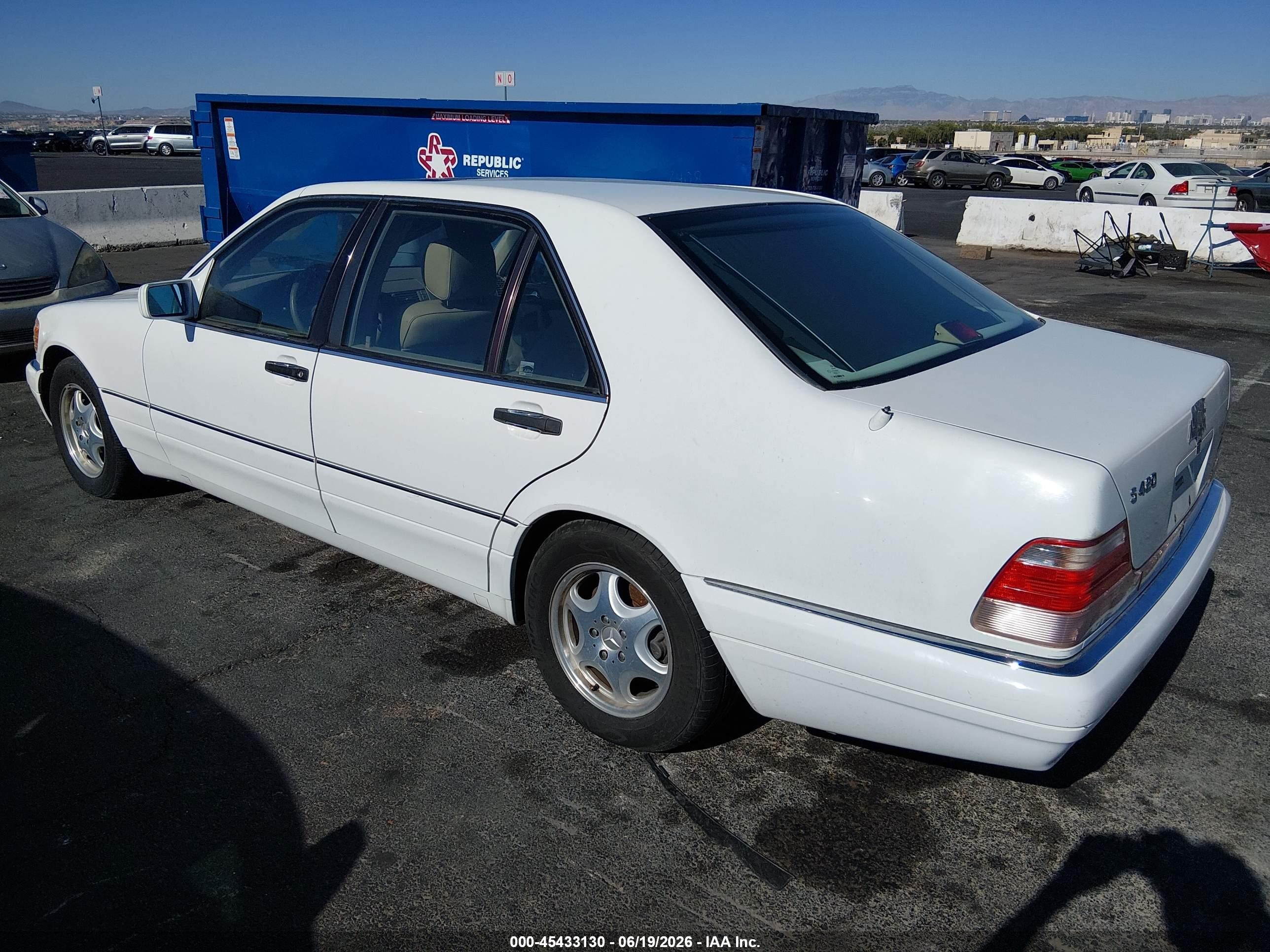 1998 Mercedes-benz S 420   Белый vin: WDBGA43GXWA381272