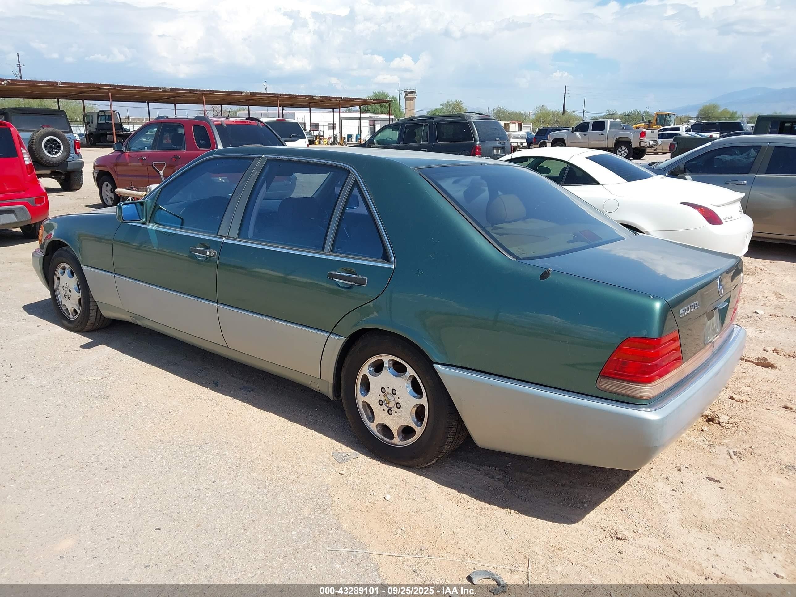 1993 Mercedes-benz 500 Sel Green vin: WDBGA51E9PA112446