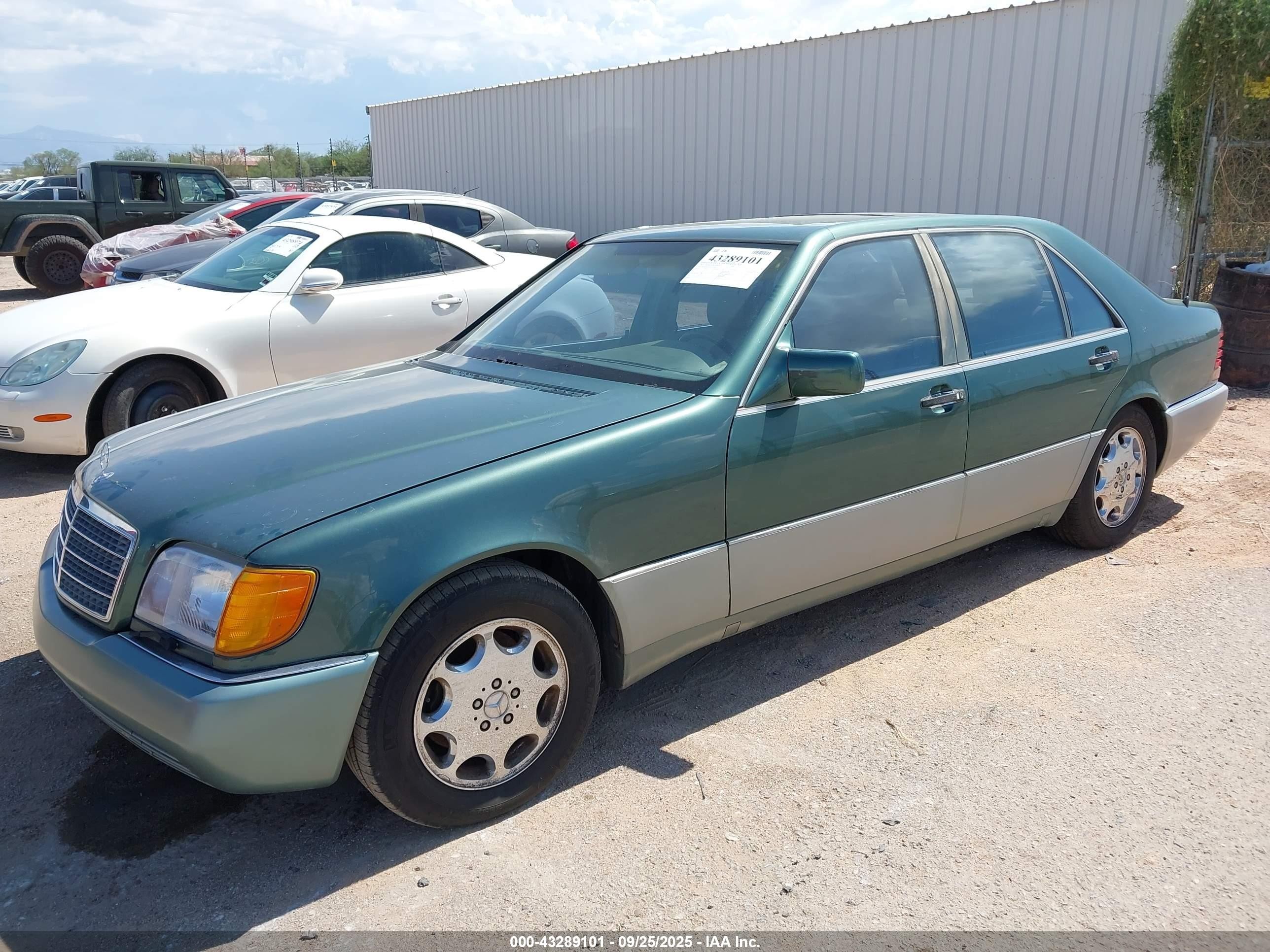 1993 Mercedes-benz 500 Sel Green vin: WDBGA51E9PA112446