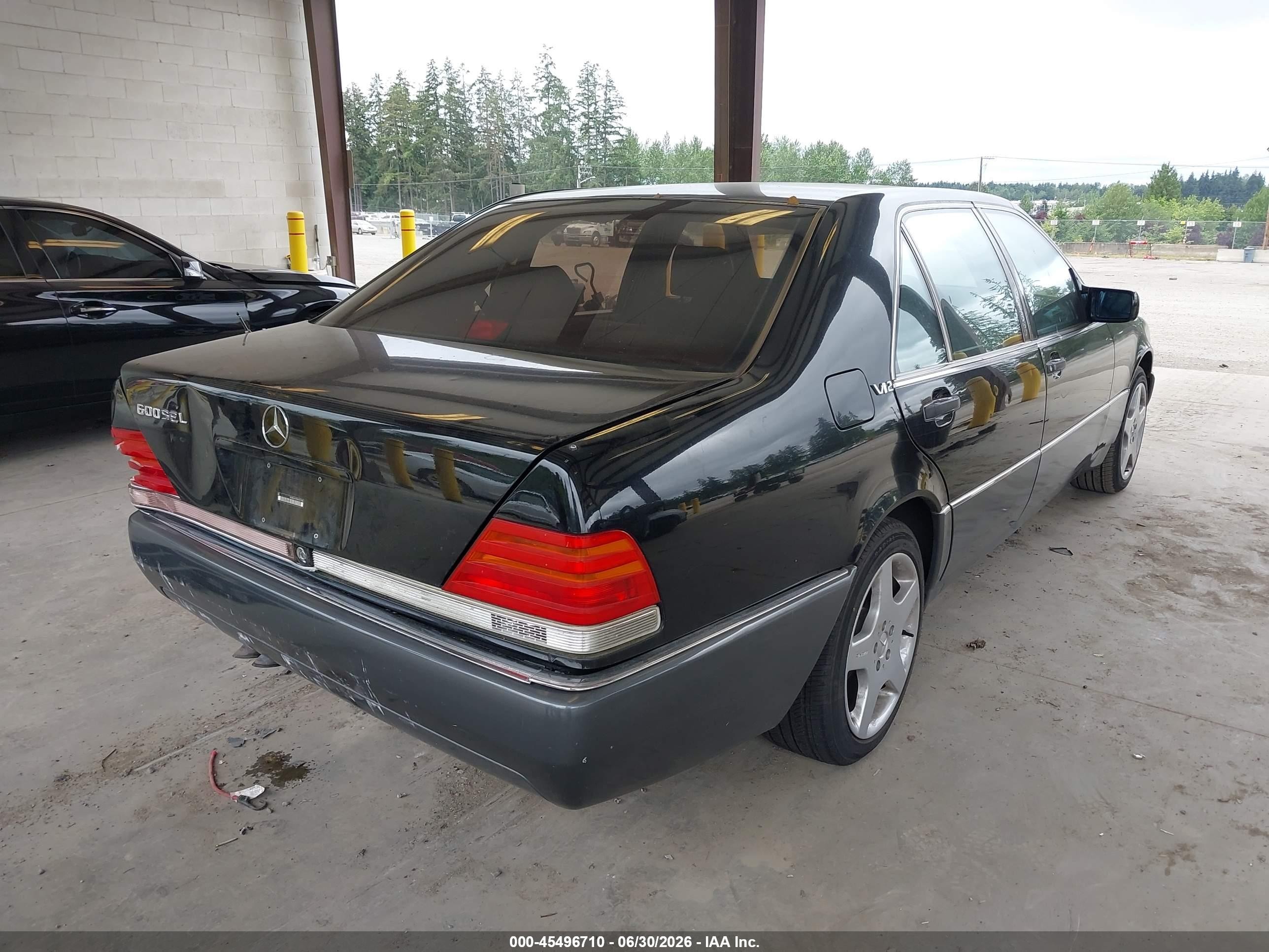 1992 Mercedes-benz 600 Sel Black vin: WDBGA57E0NA081186