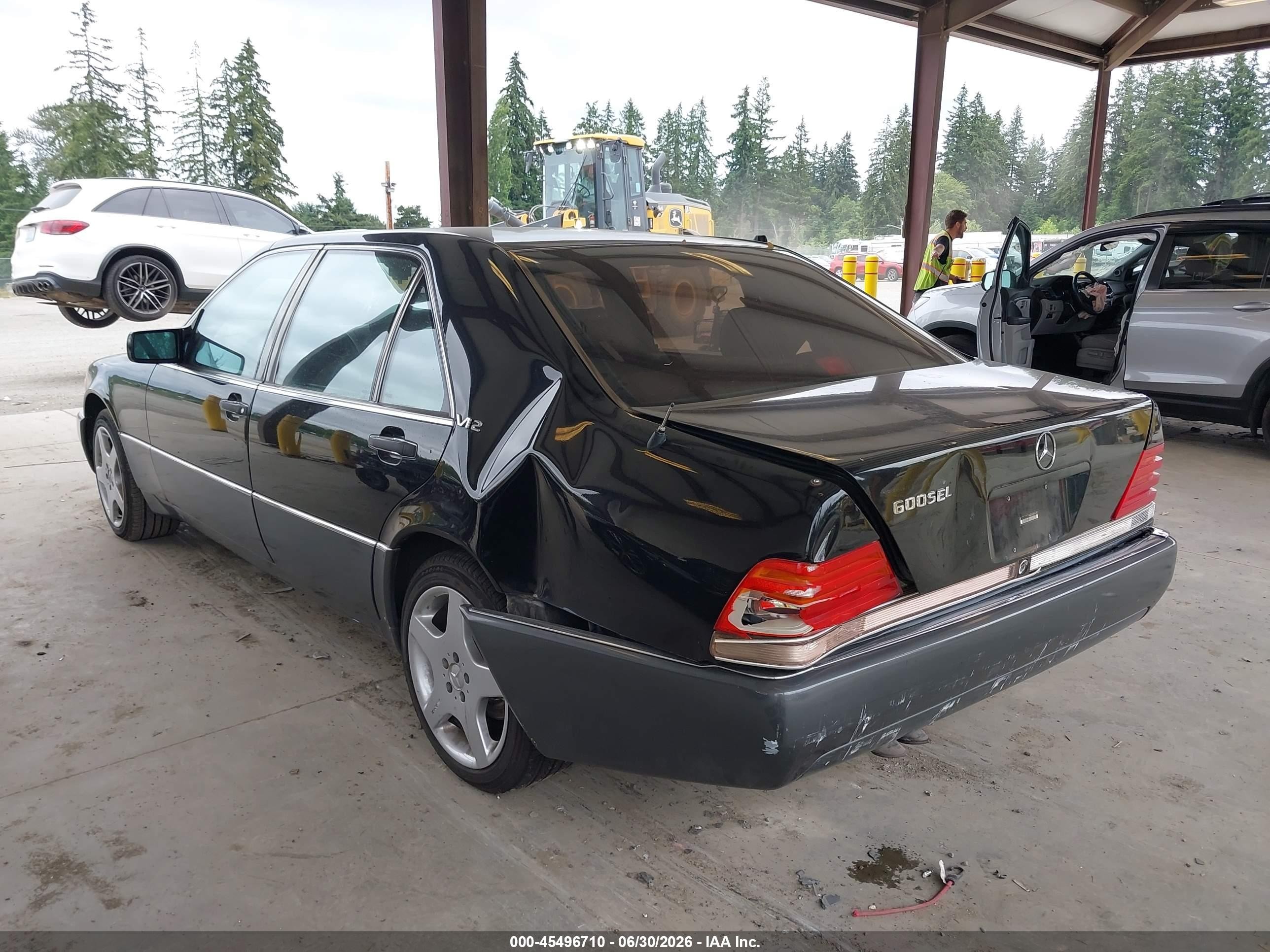 1992 Mercedes-benz 600 Sel Black vin: WDBGA57E0NA081186