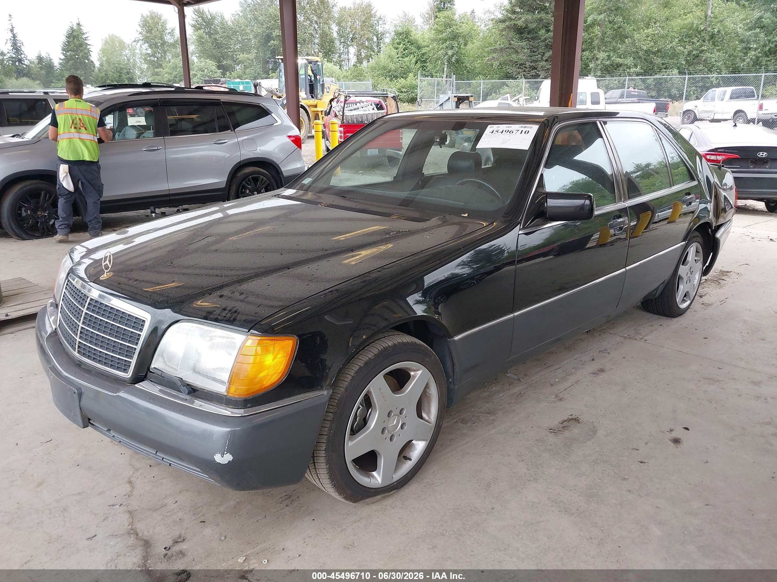 1992 Mercedes-benz 600 Sel Black vin: WDBGA57E0NA081186
