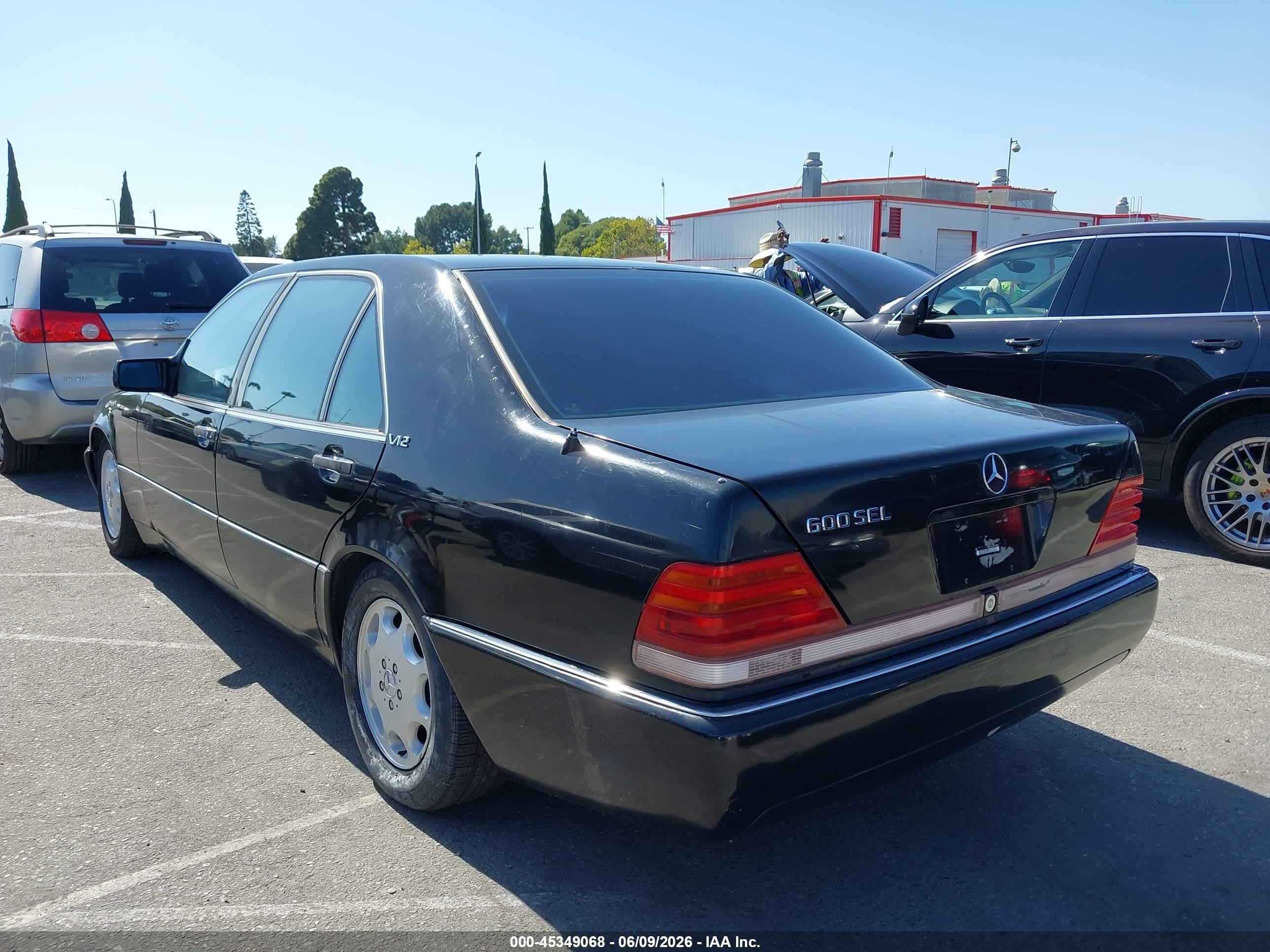 1993 Mercedes-benz 600 Sel Черный vin: WDBGA57E3PA116080