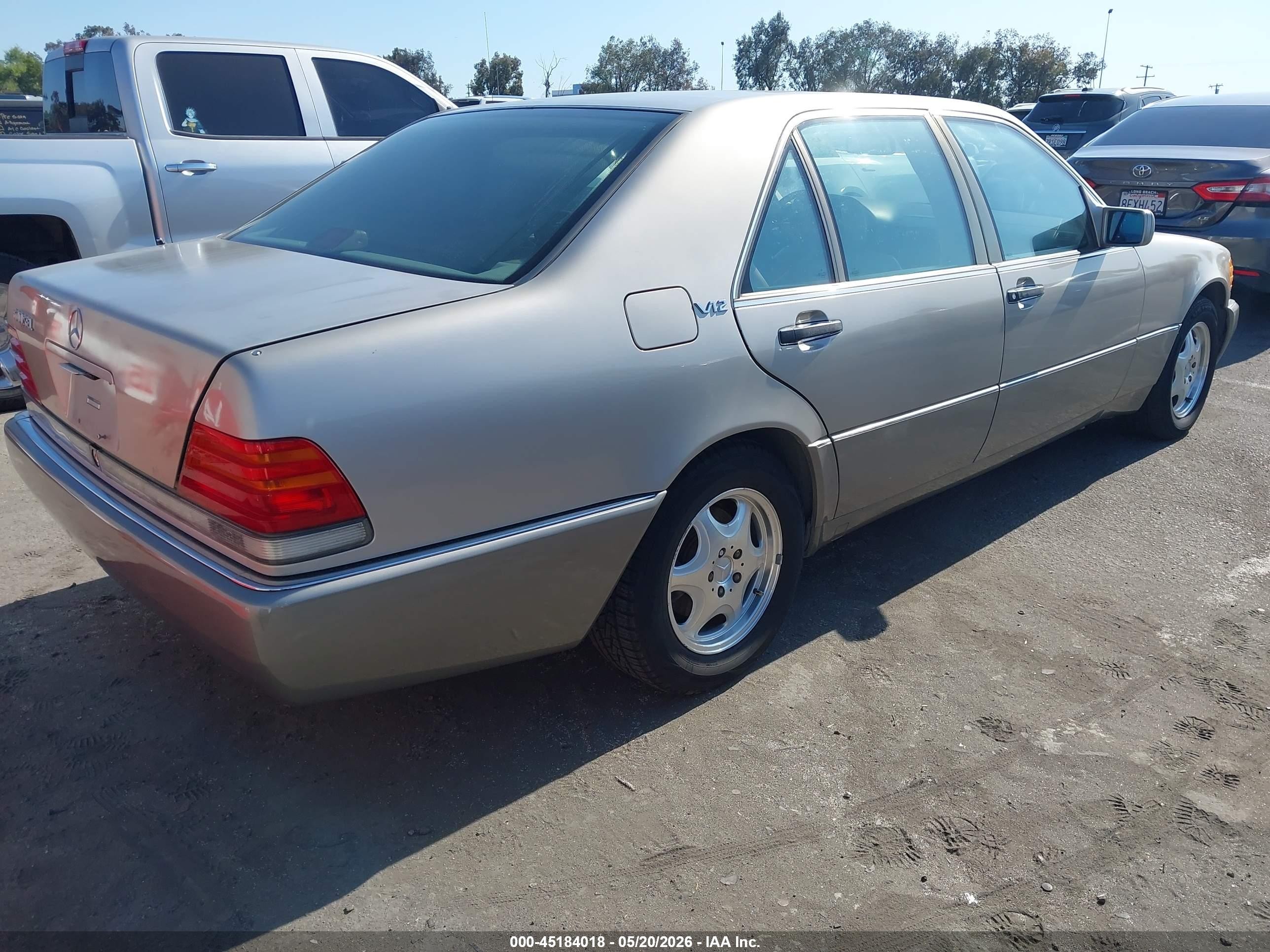 1992 Mercedes-benz 600 Sel Gold vin: WDBGA57E6NA077417