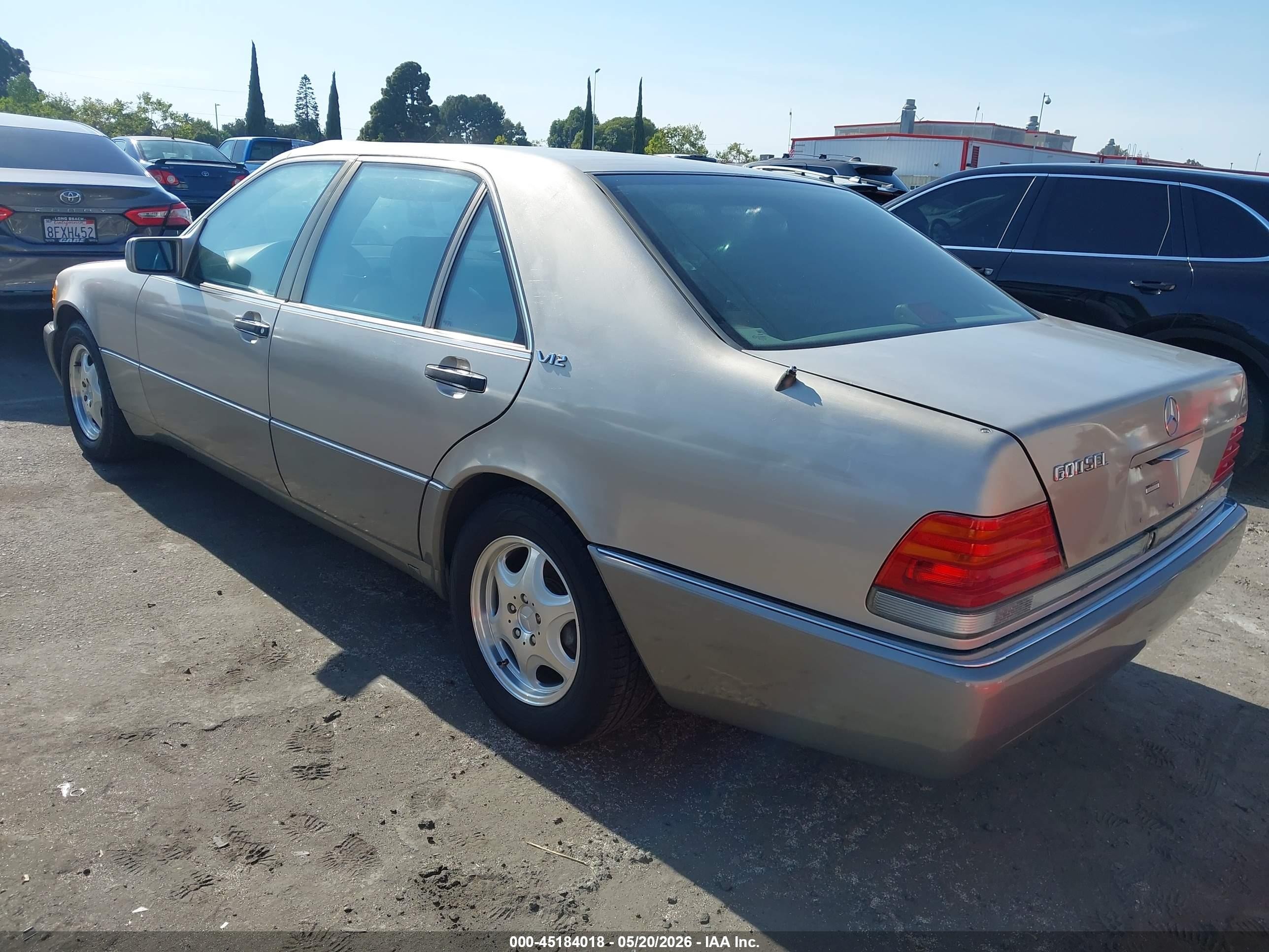 1992 Mercedes-benz 600 Sel Gold vin: WDBGA57E6NA077417