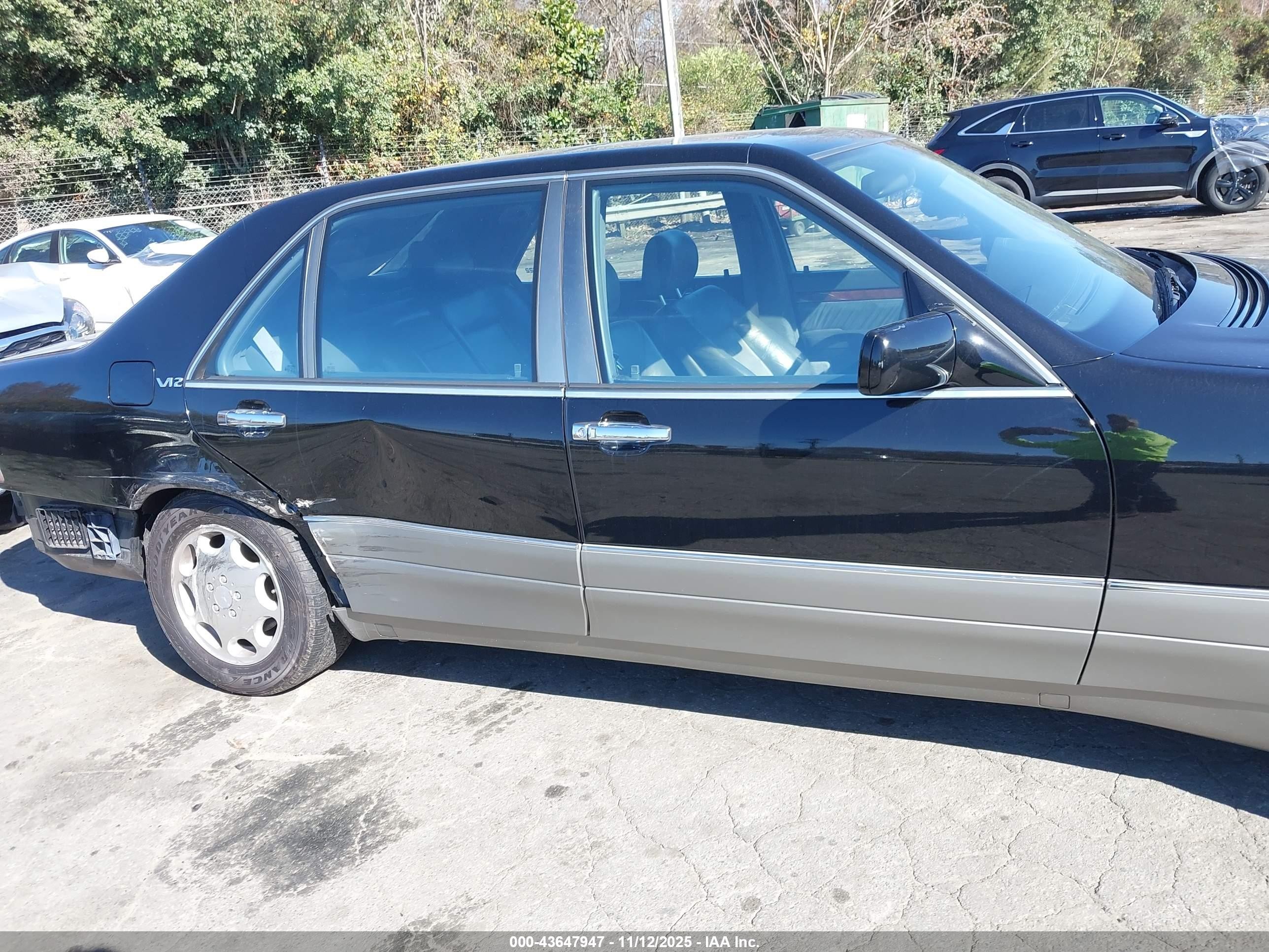 1995 Mercedes-benz S 600 Black vin: WDBGA57E6SA196645