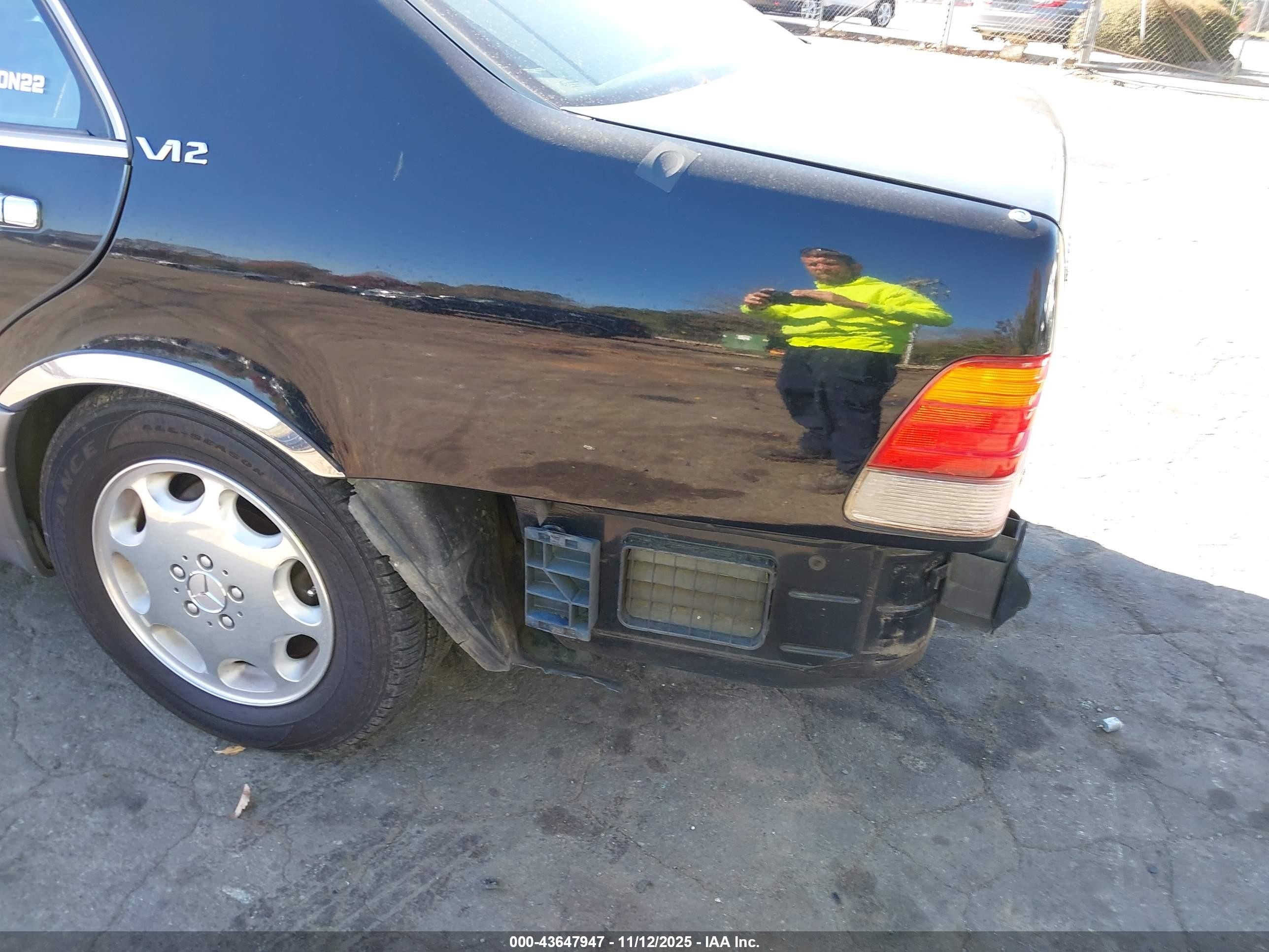 1995 Mercedes-benz S 600 Black vin: WDBGA57E6SA196645