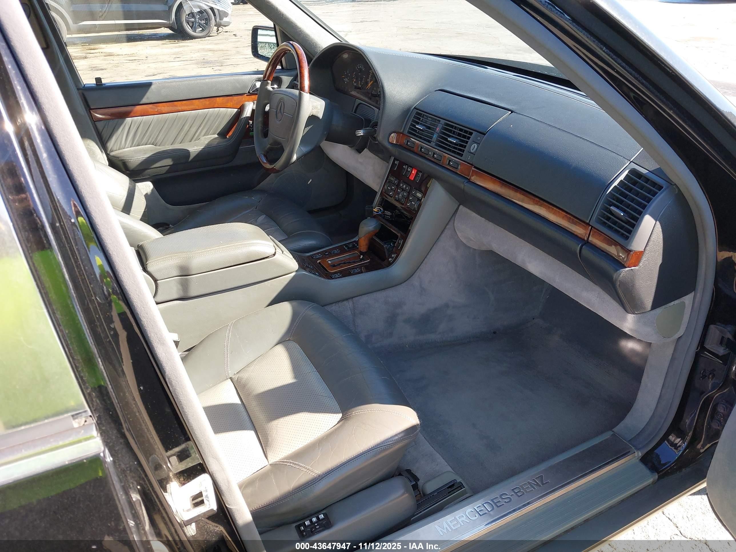 1995 Mercedes-benz S 600 Black vin: WDBGA57E6SA196645