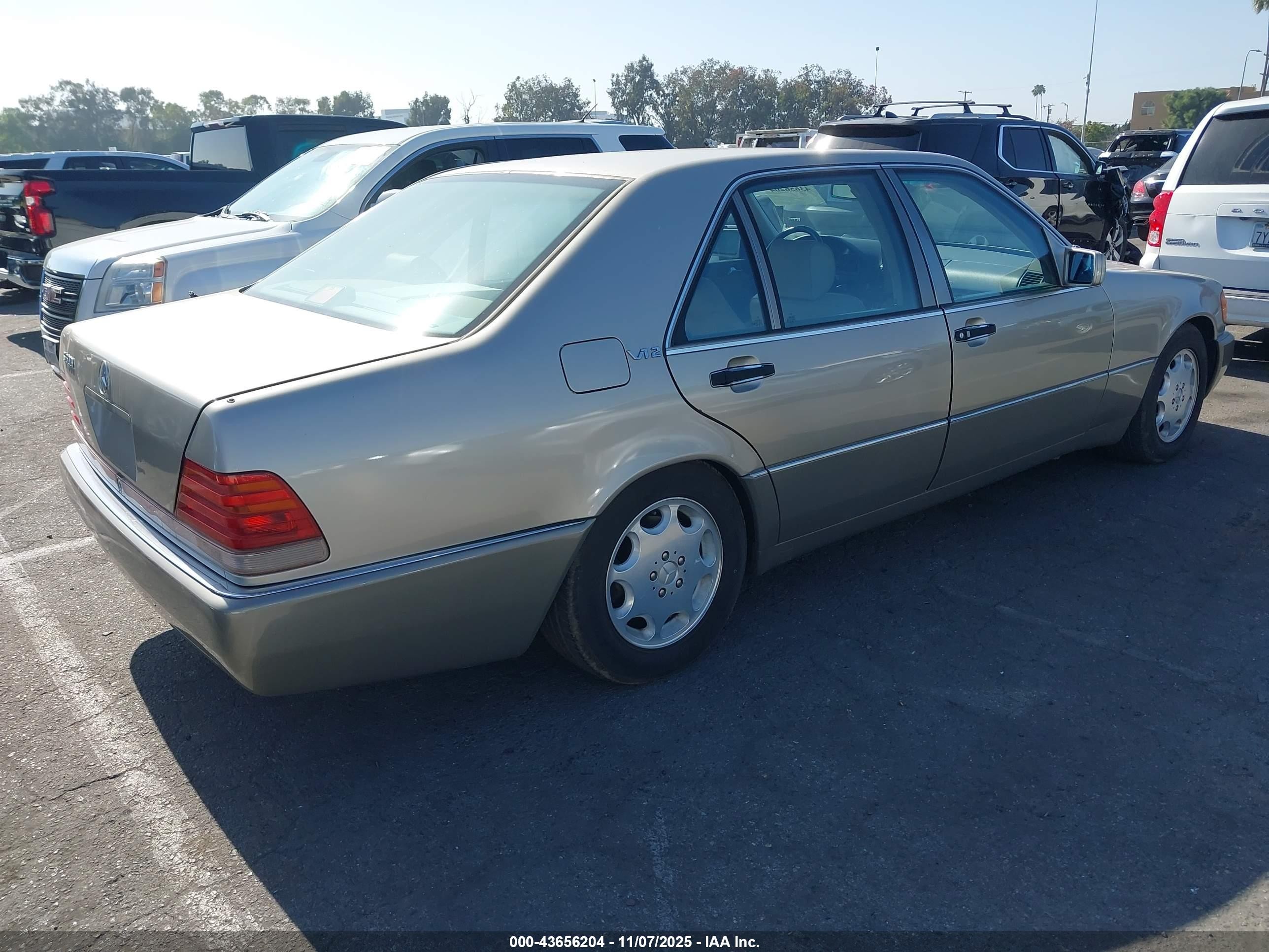 1994 Mercedes-benz S 600 Blue vin: WDBGA57E7RA155161